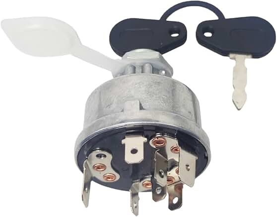 XYZIL Ignition Switch Compatible with Ford Tractor 4600 4630 4830 5030 5600 6600 5110 515 530A 531 535 3230 3430 3930 8530 8630 8730 530 532 540 545 550 555 5500-50 7600 7700 Backhoe 82849085