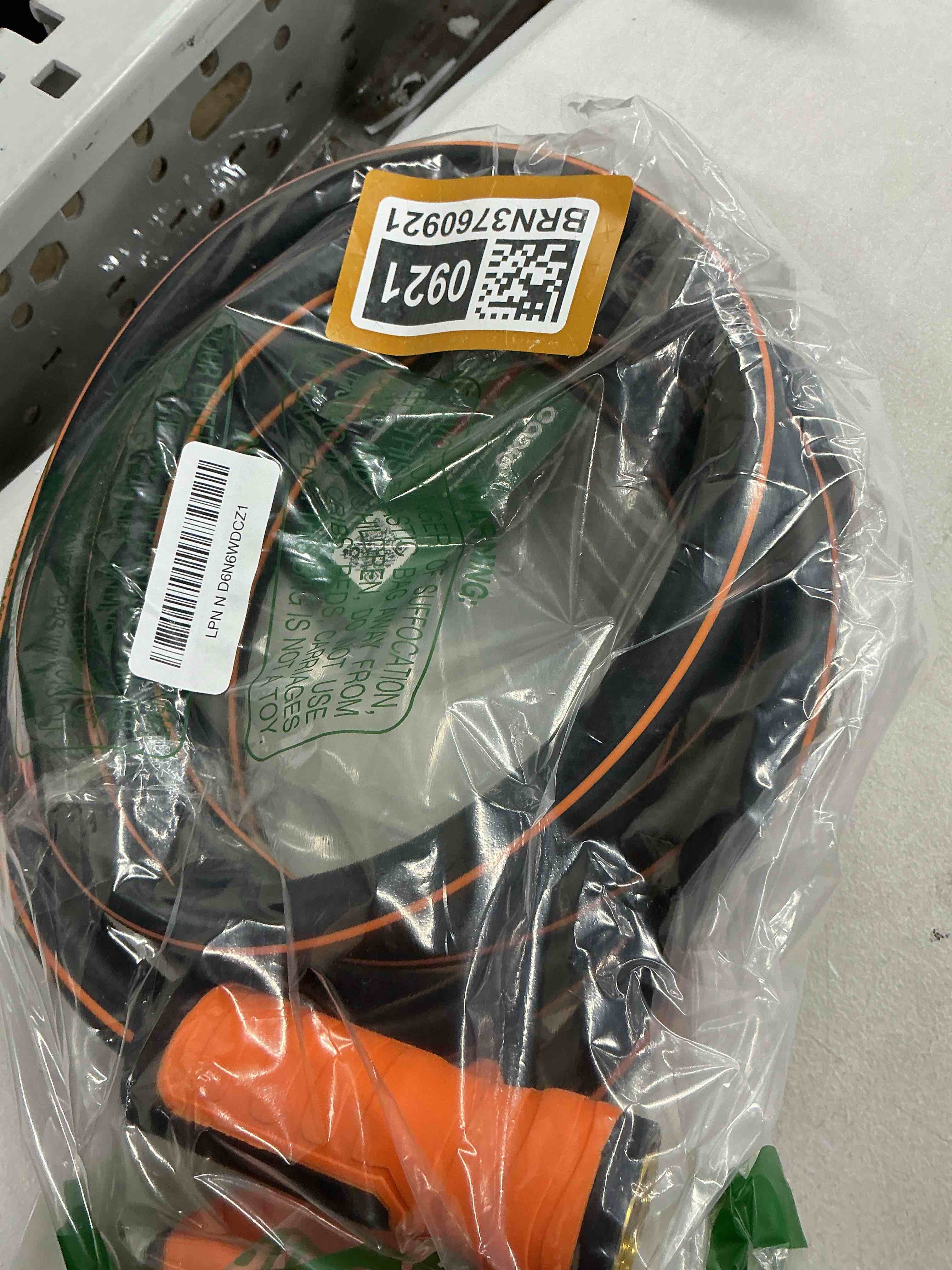 Condition photo showing Good Condition for short garden hose 10 ft x 5/8", heavy duty small flexible water hose, kink resistant lightweight hybrid hose, leakproof yard hose with male to female fittings 10ft black