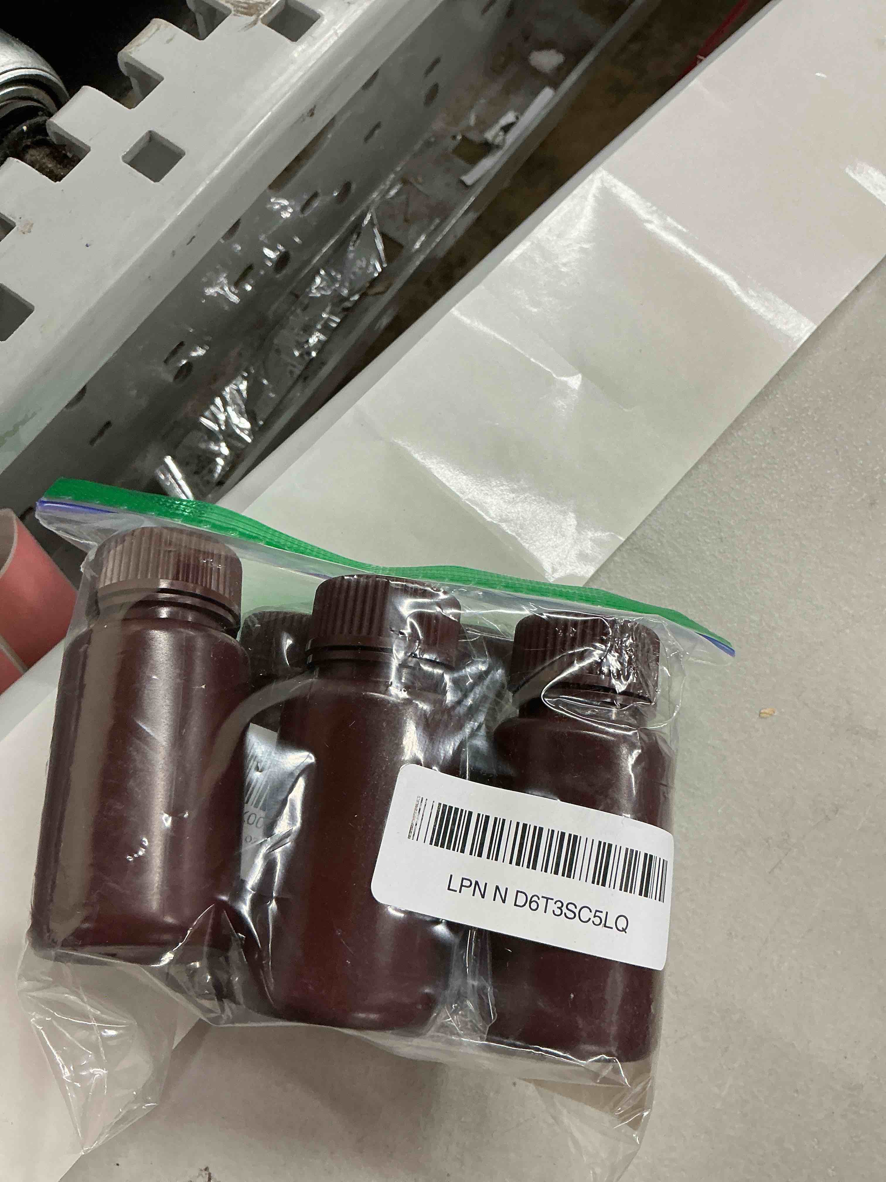 Condition photo showing Good Condition for 2 oz wide mouth hdpe amber bottles (5 pcs) - lab grade, leak-proof for reagents & water samples brown 2oz(60ml)