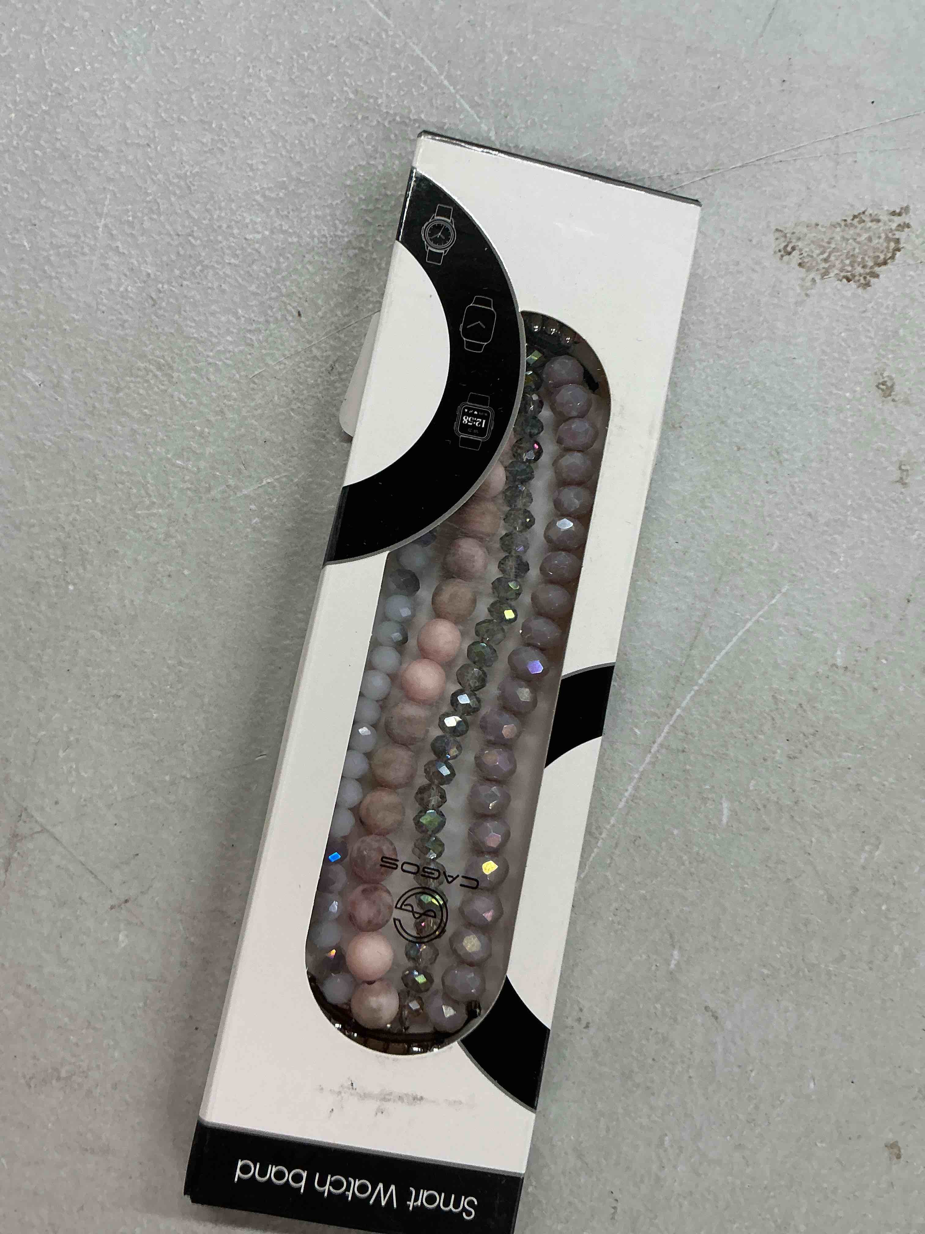 Condition photo showing Good Condition for cagos bracelet beaded compatible with apple watch band series 11/10/9/8/7/6/5/4/3/2/1 se 38mm 40mm 41mm 42mm 44mm 45mm 46mm, cute handmade fashion elastic stretchy iwatch bands for women pink zebra 38mm/40mm/41mm/42mm(series 10)-(5.3"-6.2")