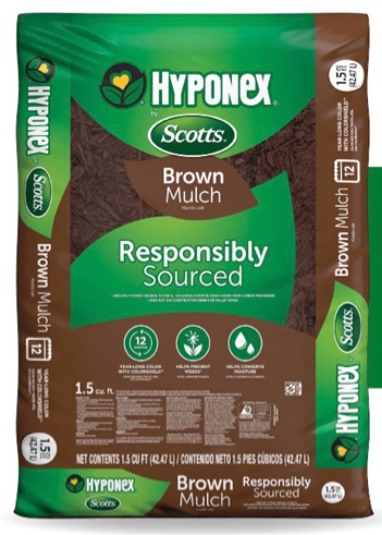 Hyponex by Scotts Brown Mulch, for Landscapes and Gardens, 1.5 cu. ft. (5) Bags for Pick up 