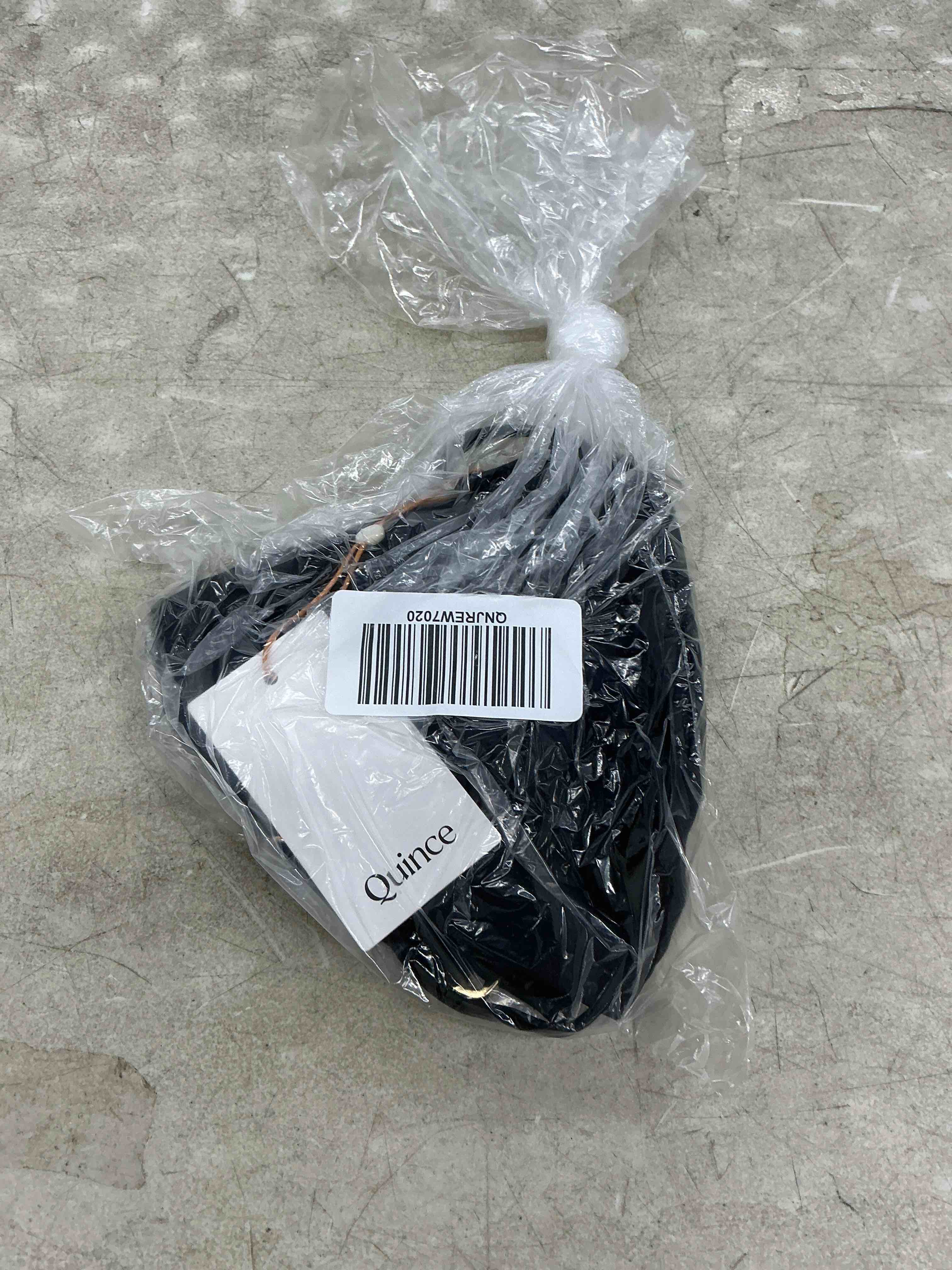 Condition photo showing New/Like New for quince italian v-neck bikini top, s, black
