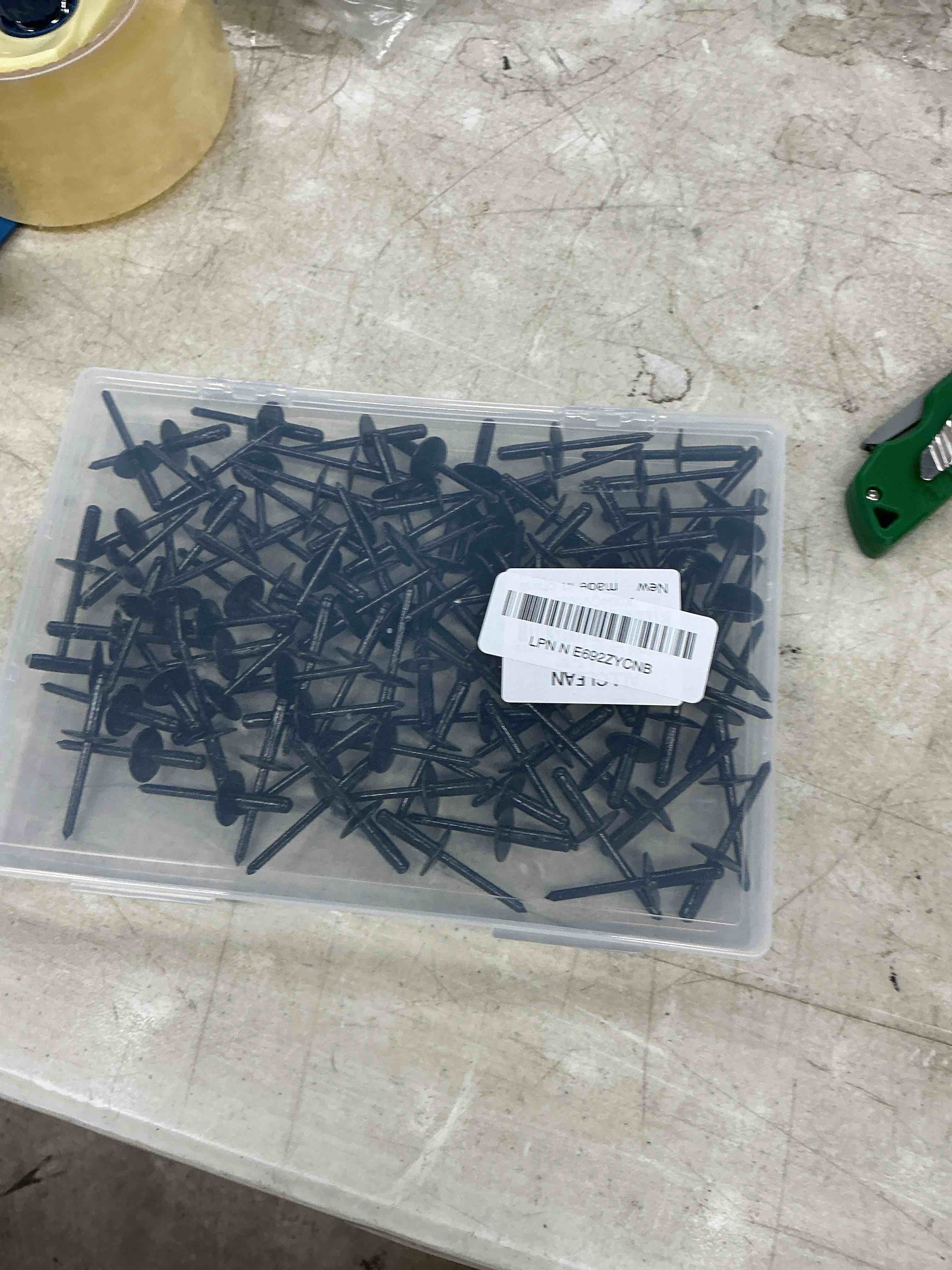 Condition photo showing Good Condition for allclean 3/16" x 5/8" tri-fold large head rivets assortment - 100pcs,black tri-fold exploding pop rivets solid aluminum tri grip rivets bulb style rivets for kayak marine boat 3/16"x5/8" black large head