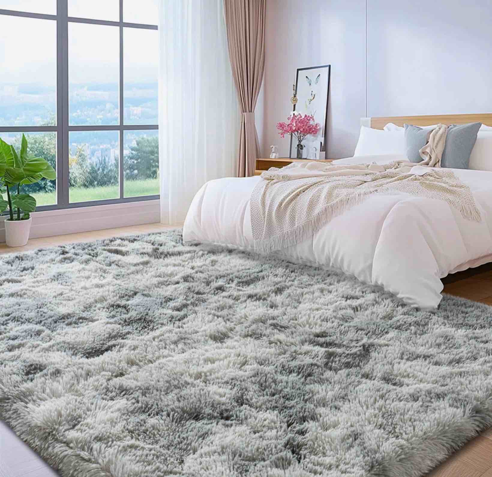 4x6 Shag Rug Soft Fluffy -Indoor Area Rug for Living Room Bedroom Nursery Kids Room