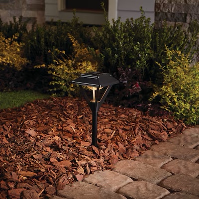 Harbor Breeze Pyramid Path 20 -Lumens Black Solar LED Outdoor Path Light with Dusk-to-Dawn