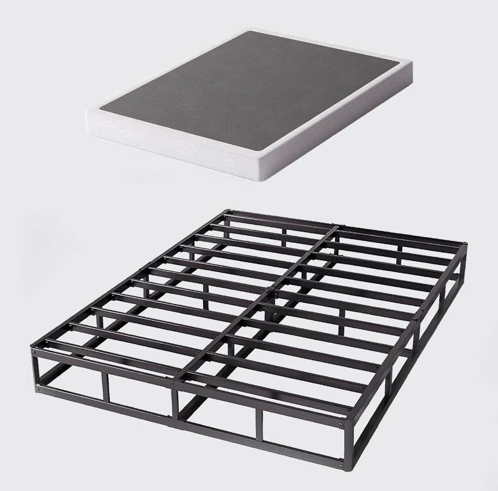 Bedsnus 9 Inch Queen Heavy Duty Metal Box Spring, Mattress Foundation with Fabric Cover, Easy Assembly