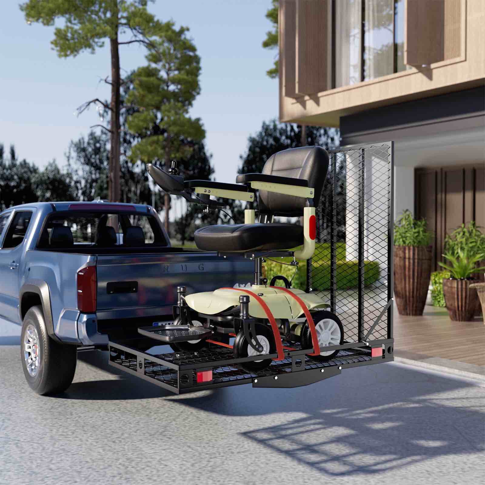 Costway 500lbs Strong Wheelchair Hitch Carrier Mobility Electric Scooter Loading Ramp