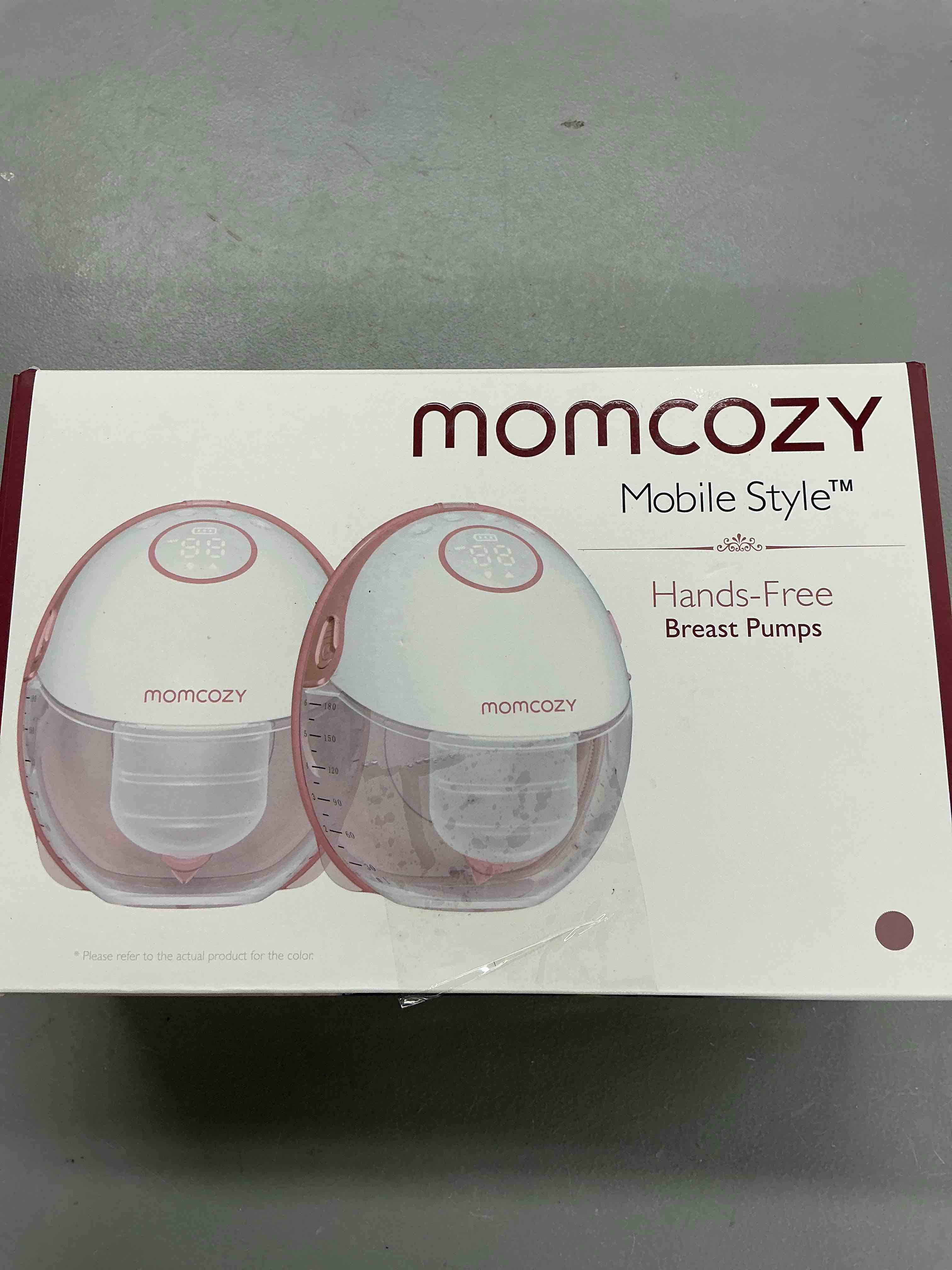 Condition photo showing New/Like New for momcozy breast pump hands free mobile style | m6, wearable breastfeeding electric breast pump ideal rhythm more milk, doublefit flange more fit & discreet with 3 modes 9 levels, 24mm - 2 pack cozy red regular double red-24mm