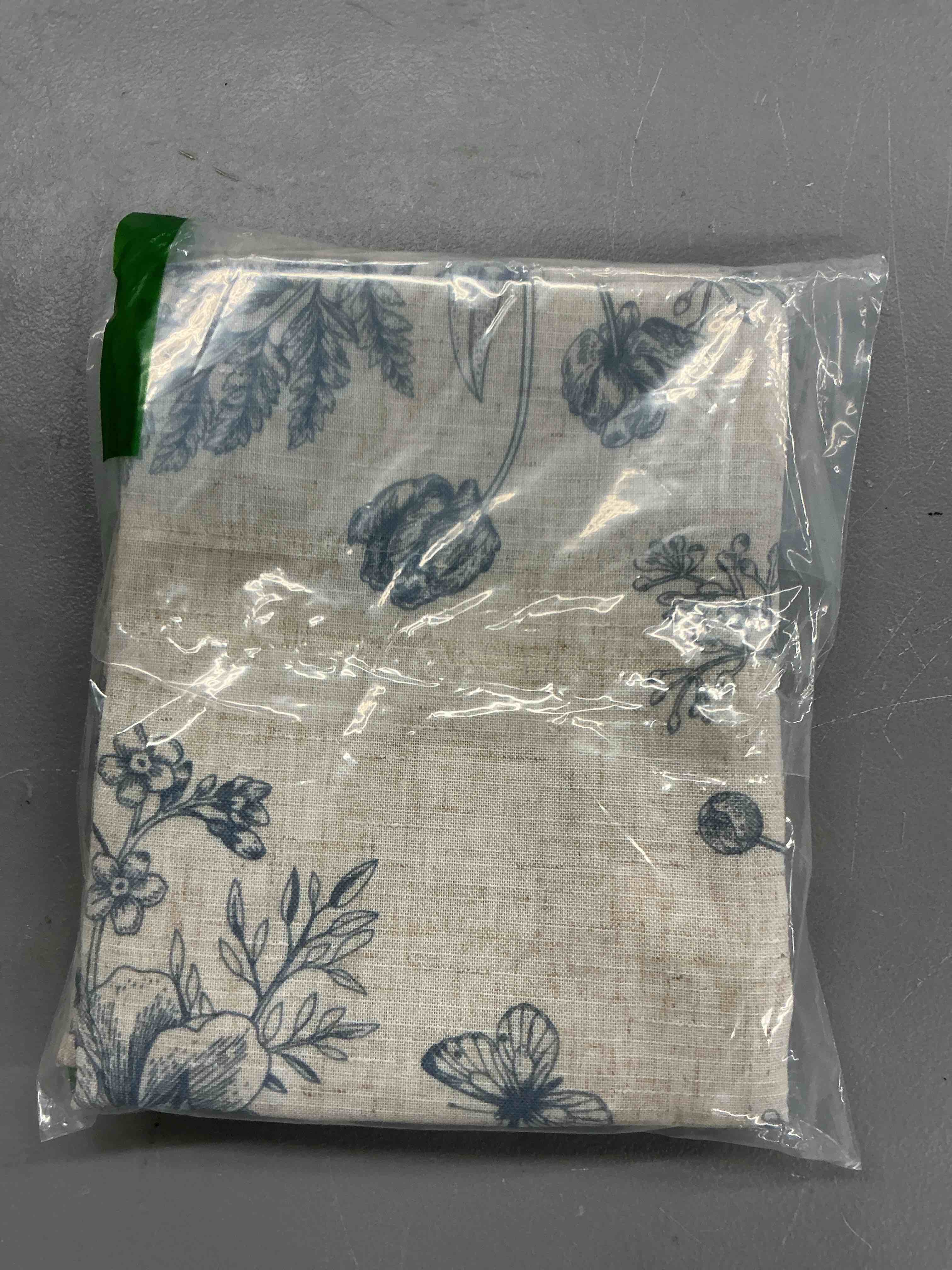 Condition photo showing Good Condition for jinchan half window curtains small drapes for kitchen 36 inch rustic floral tier curtains farmhouse butterfly cafe small window treatment for dining room bathroom 2 panels blue on beige 26"w x 36"l (pack of 2) butterfly blue on beige