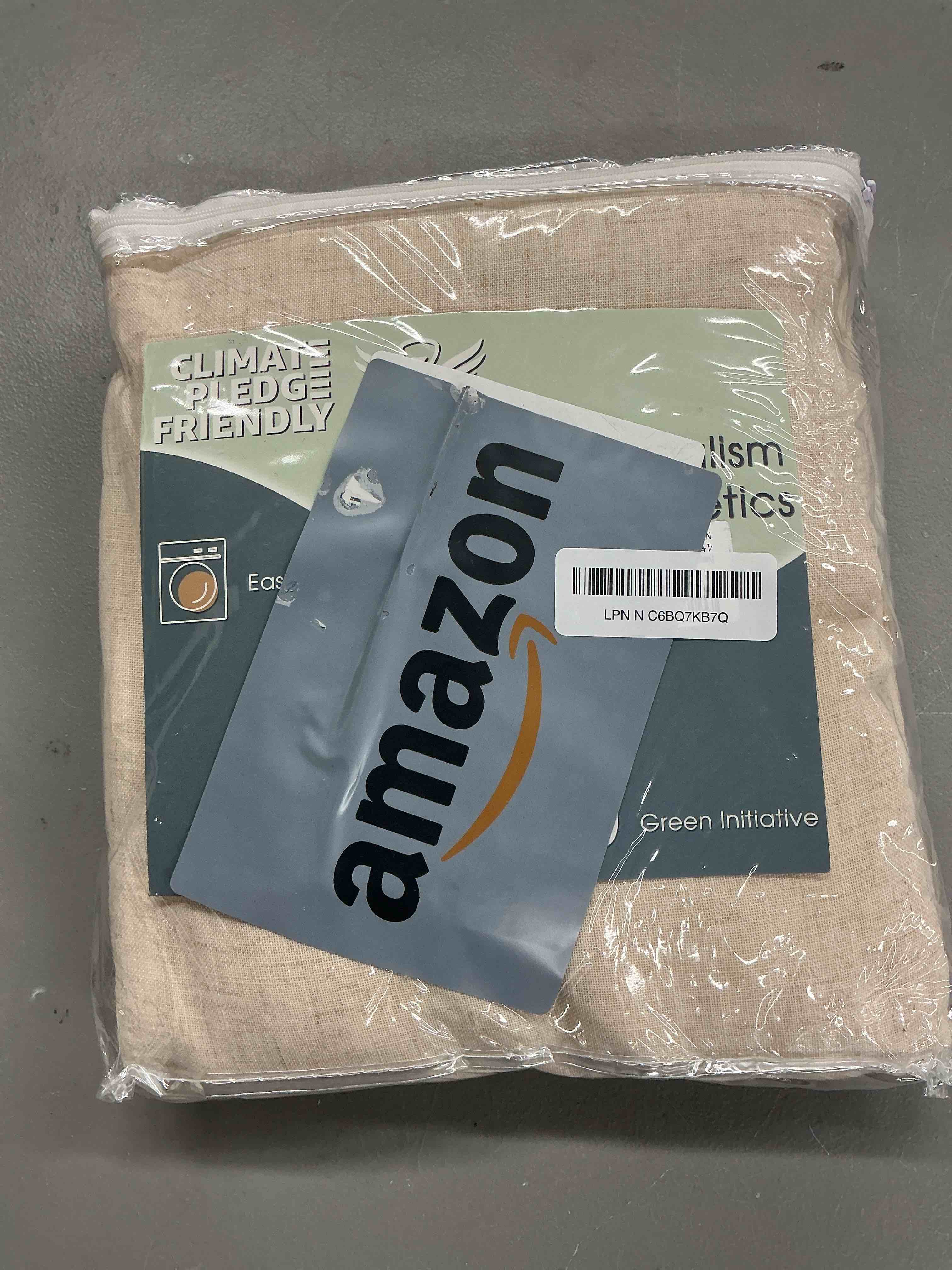 Condition photo showing New/Like New for nanspring cream beige linen curtains 84 inches long for living room light filtering semi sheer curtain back tab modern farmhouse decor elegant luxury coastal drapes for bedroom office 52x84,2 panels 52"w x 84"l (pack of 2) cream beige