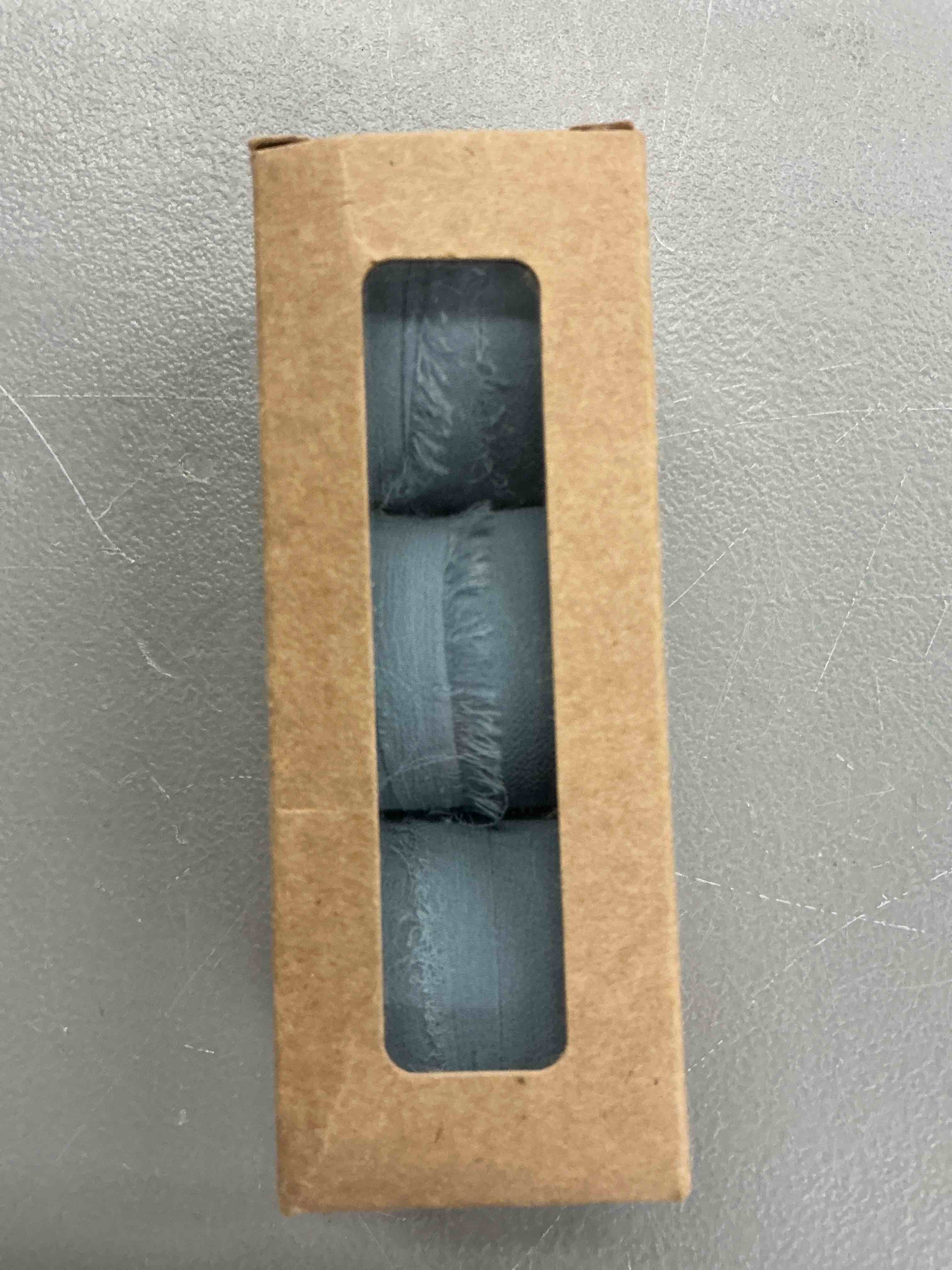 Condition photo showing New/Like New for dusty blue chiffon ribbon 1.5 inch x 21 yards handmade fringe chiffon silk ribbon for gift wrapping wedding invitations bridal bouquets crafts home decor