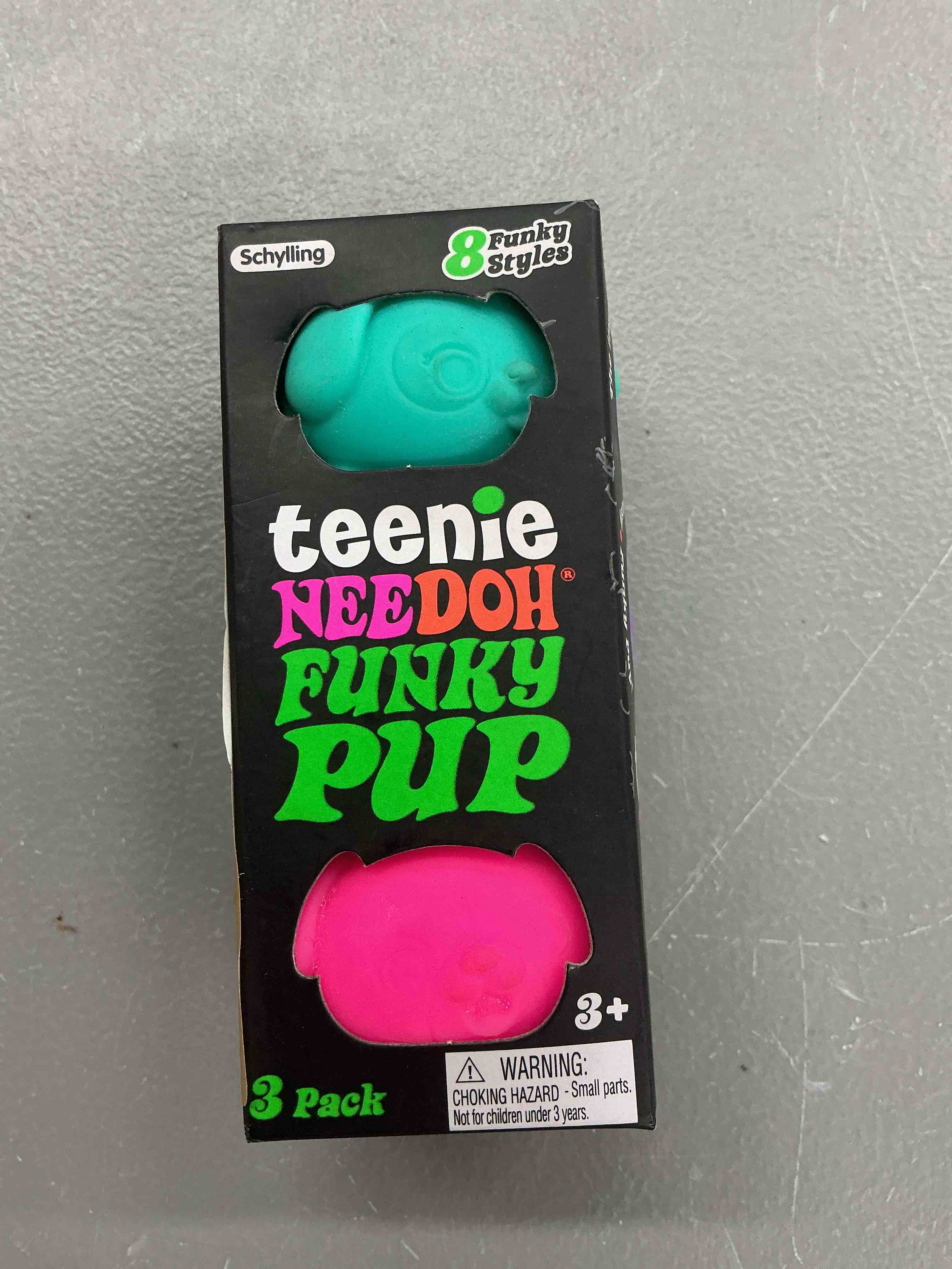Condition photo showing Good Condition for schylling needoh teenie funky pups - sensory squeeze toy - contains 3 mini groovy globs - 1.5" wide - color may vary (pack of 1)