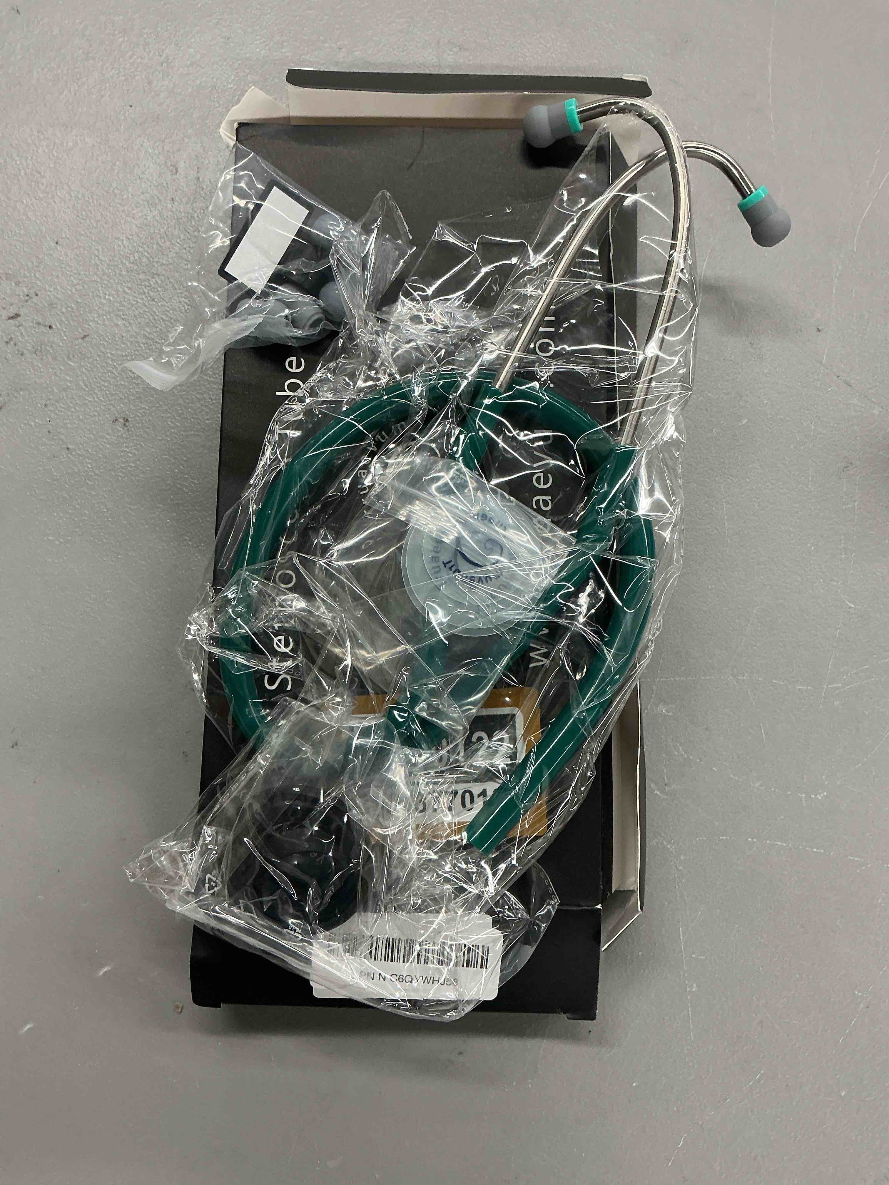Condition photo showing New/Like New for compatible with/replacement for master cardiology (r) and cardiology iii (r) littmann (r) stethoscope tubing - 7mm binaurals k7 green green 7mm cardio