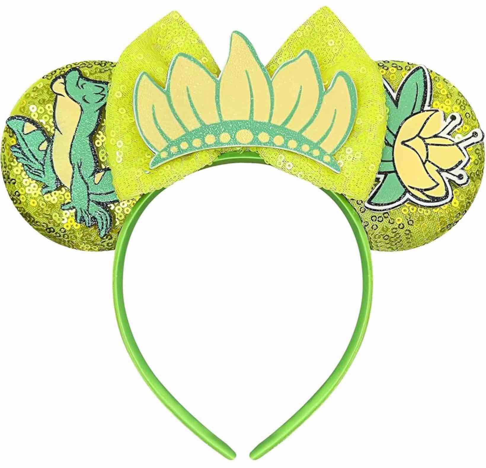 JOYFISCO Mouse Ears Birthday Headbands Shiny Bow Mouse Ears Headband Glitter Party Princess Decoration Cosplay Costume for Women