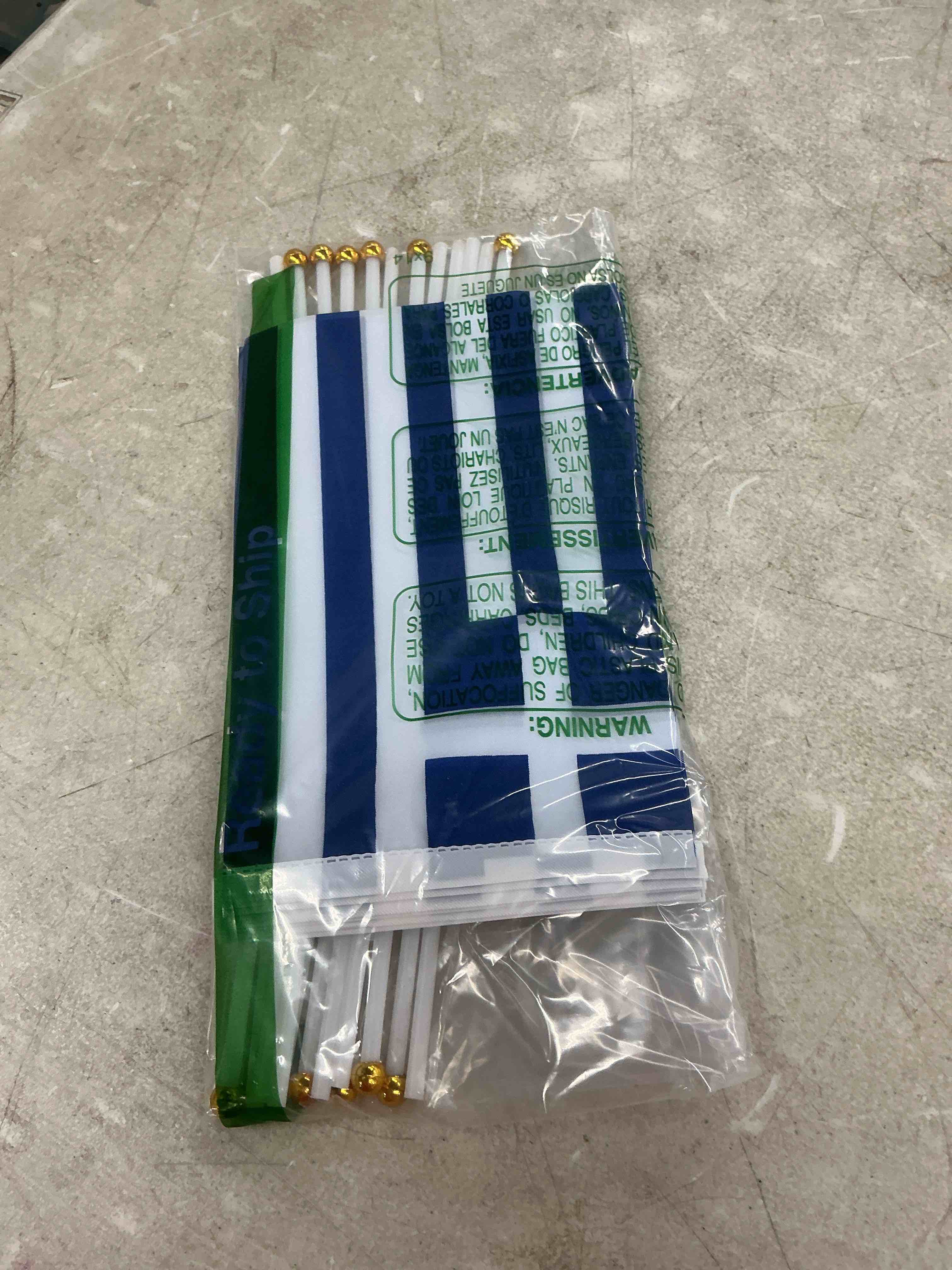 Condition photo showing Good Condition for greece flag greek flag, small mini handheld greece flags on stick, ideal for party parades sports events patriotic festival decorations