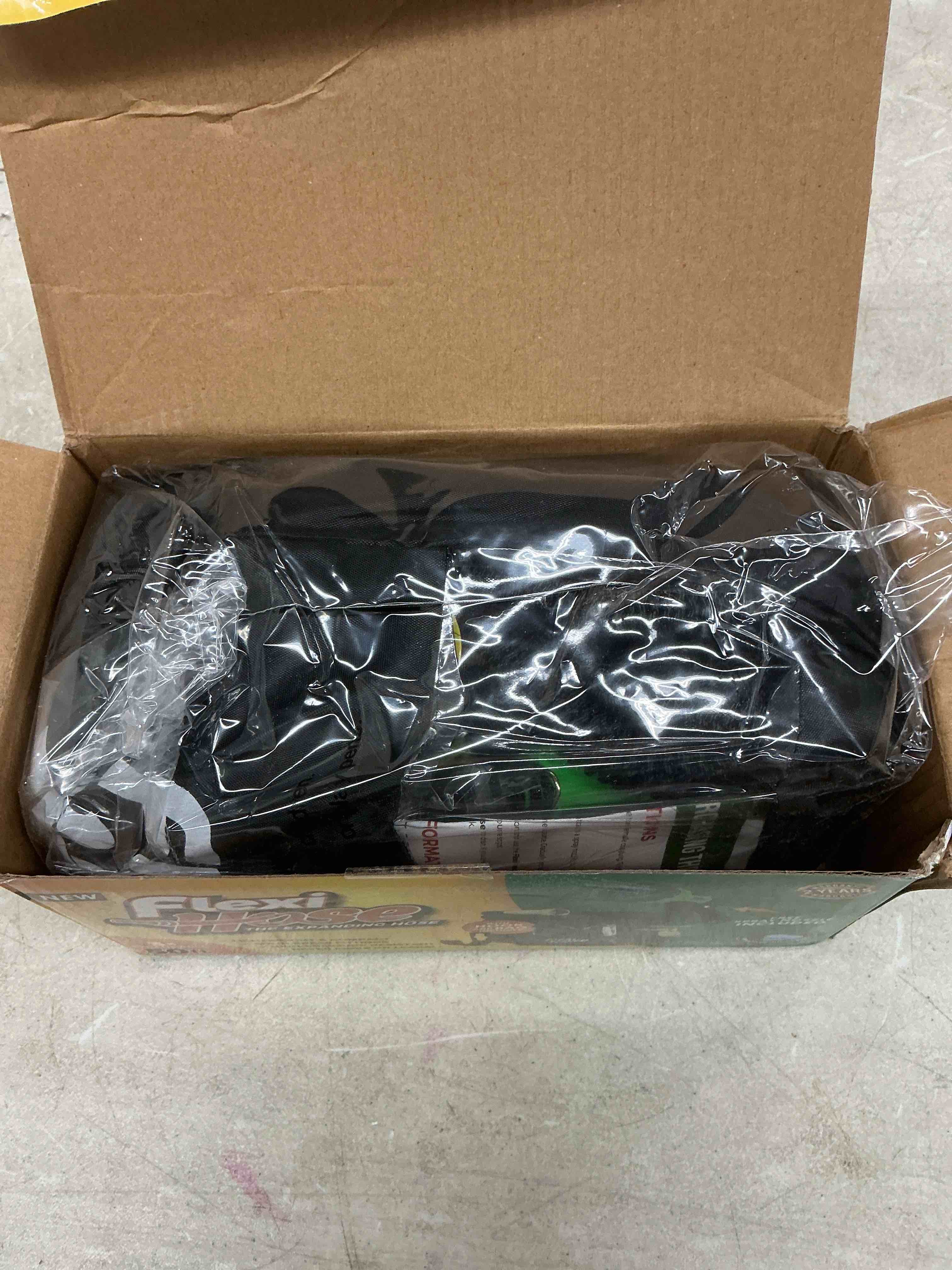 Condition photo showing Good Condition for flexi hose plus expandable garden hose with 8 function nozzle, 50ft - lightweight retractable garden hose, water hose - no-kink flexibility, 3/4 inch solid brass fittings includes hook & bag