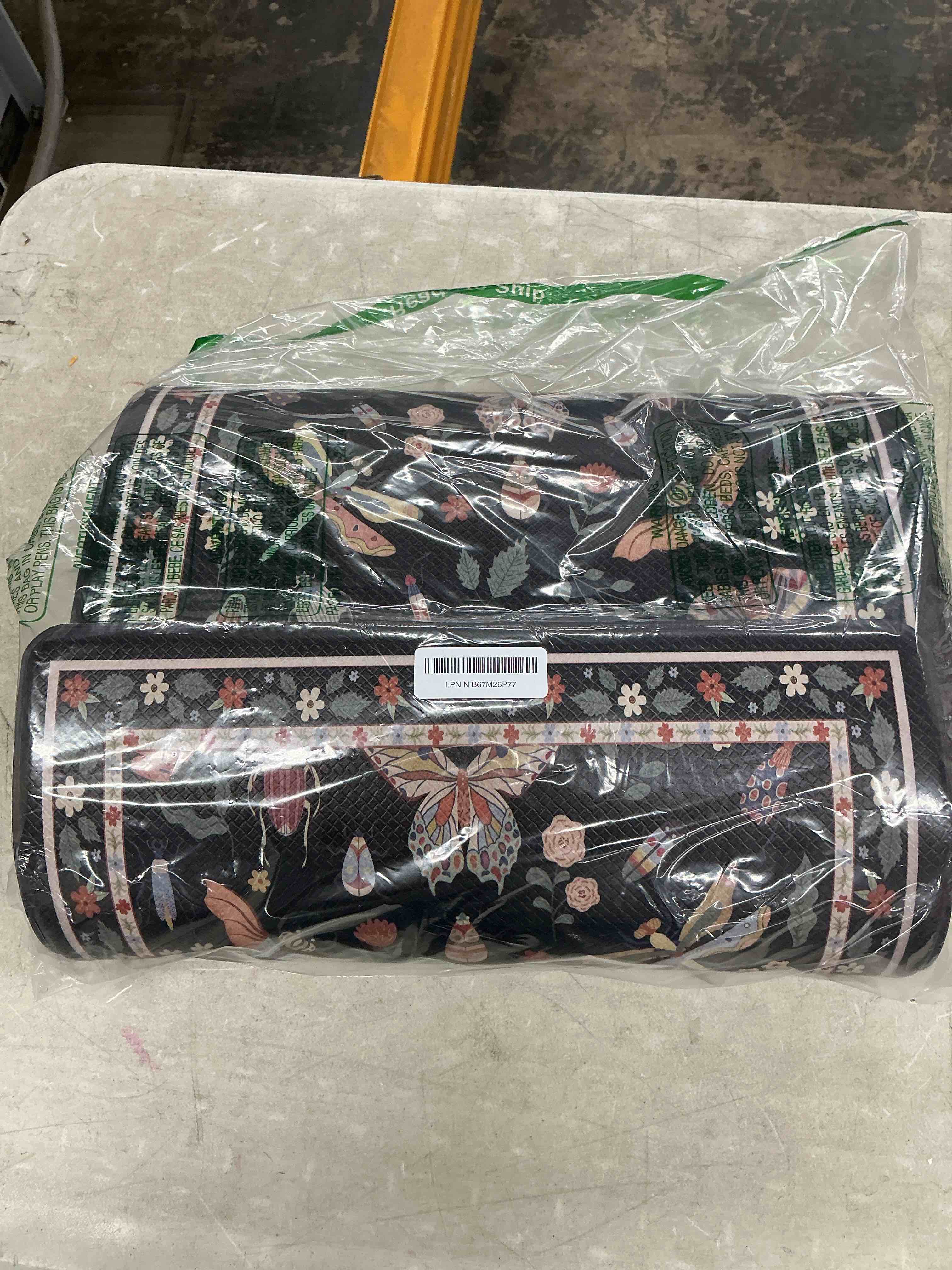 Condition photo showing Good Condition for leevan anti fatigue mats for kitchen floor non-slip, cushioned kitchen mats for floor 2 piece, black memory foam kitchen mat set, waterproof ergonomic standing mat for bar, office,desk, laundry black 17.3"x29"+17.3"x47"-0.47inch