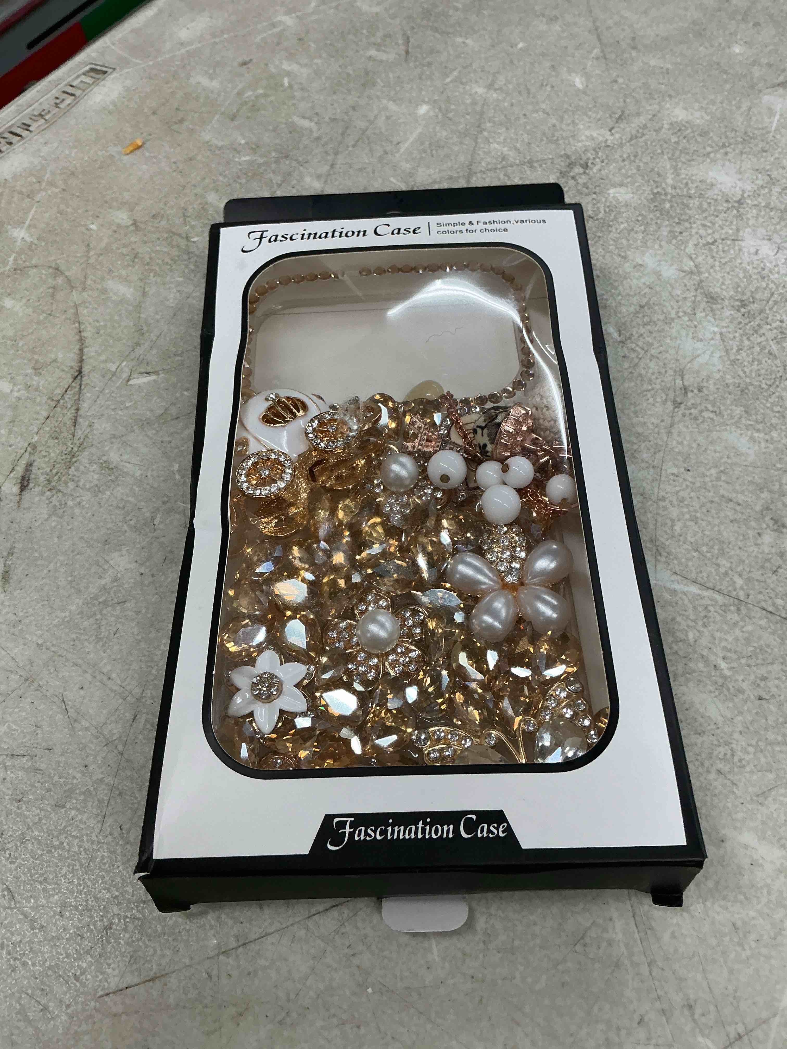 Condition photo showing Good Condition for ifilove for iphone 17 pro max bling diamond case, 3d luxury sparkle glitter crystal rhinestone butterfly flower pendant charm case cover for girls women kids (champagne) champagne for iphone 17 pro max