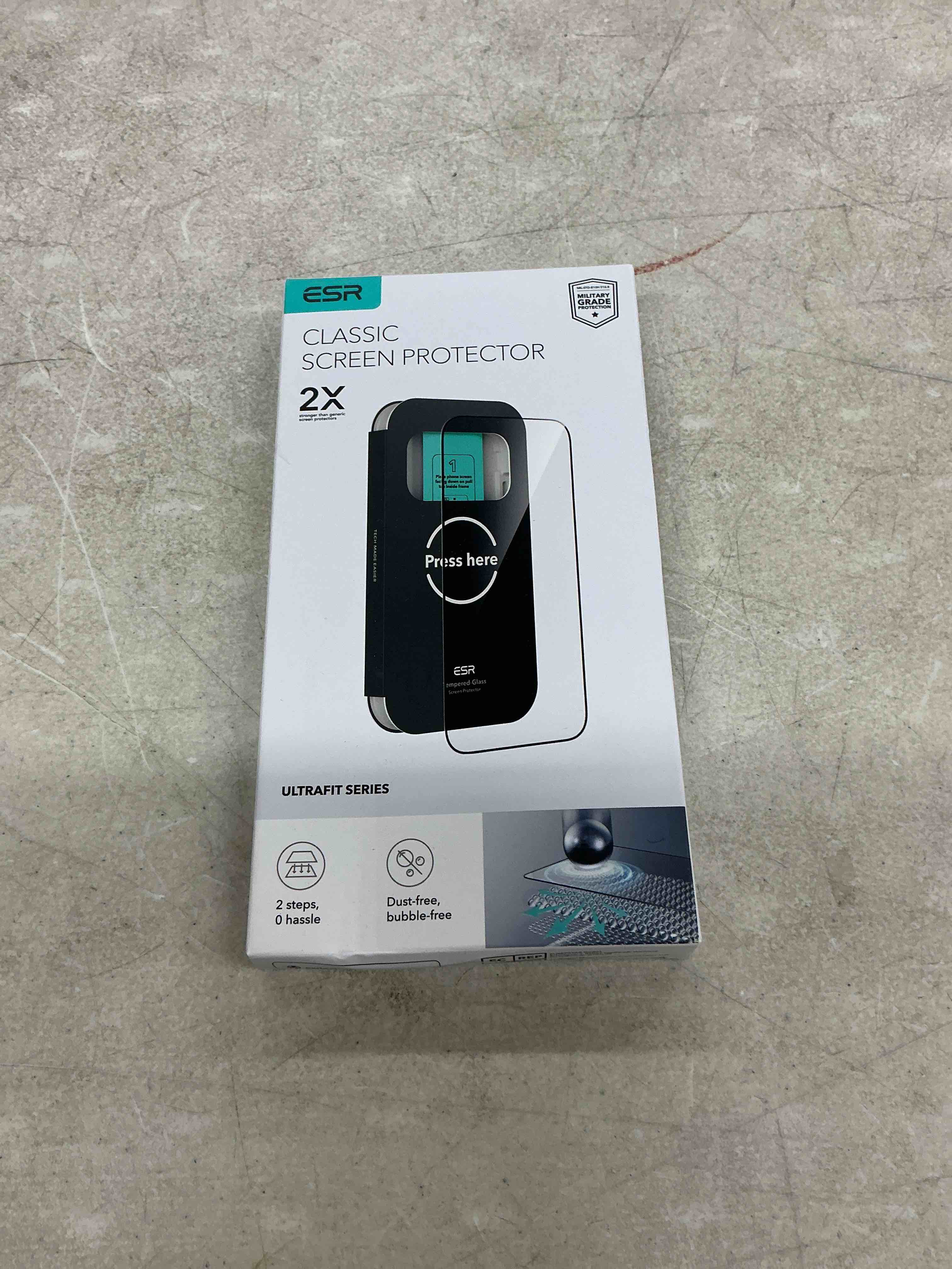 Condition photo showing Good Condition for esr 3 pack of iphone 17 pro max screen protector, military-grade shatterproof, 9h hardness, full coverage tempered glass with ultra fit tray