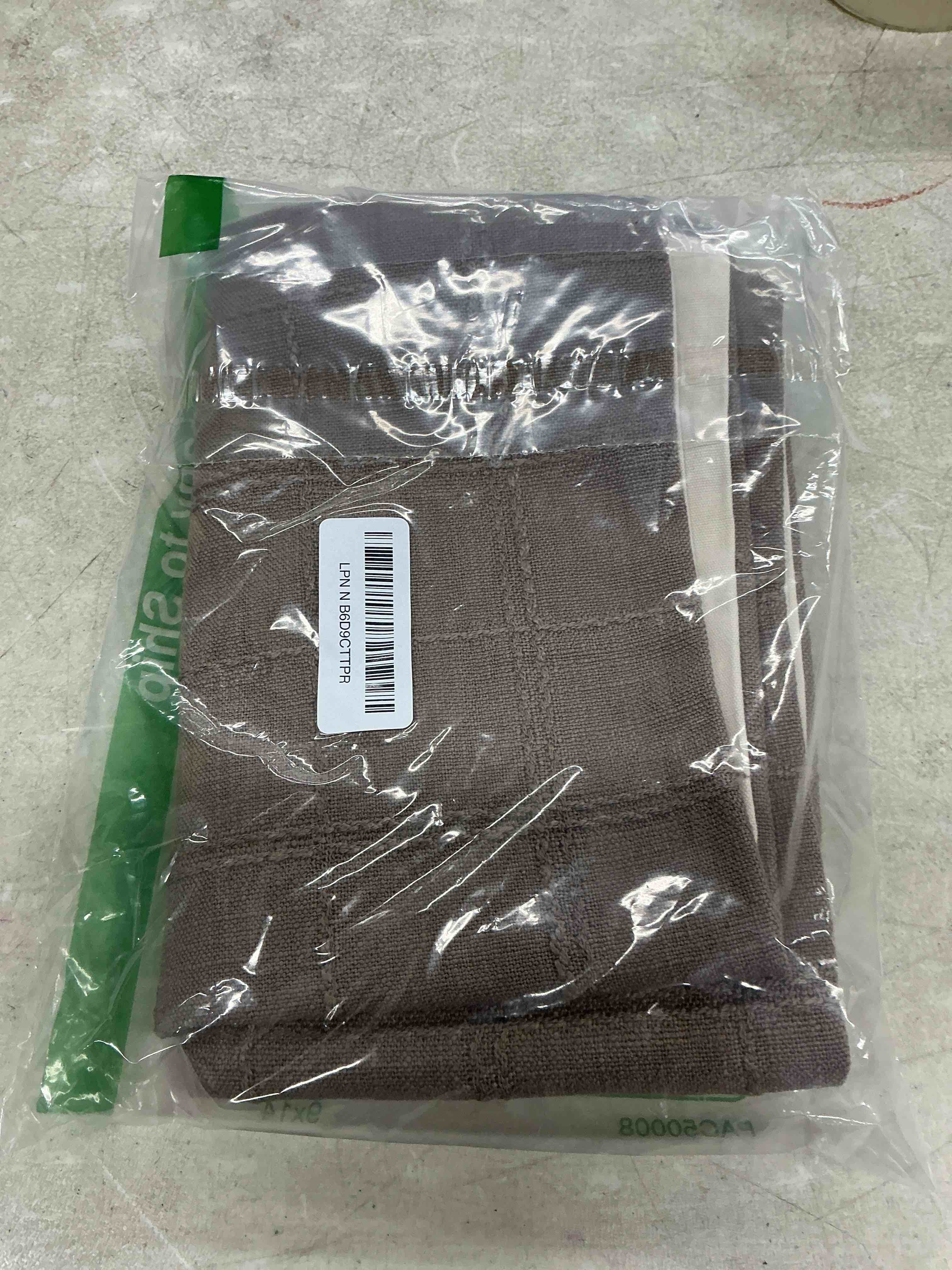Condition photo showing Good Condition for zeemart linen checked throw pillow covers set of 2, 16x16 inch cocoa brown/cream, farmhouse decorative single sided grid embroidered couch pillow cases brown cotton linen cushion covers cocoa brown/cream 16" x 16" (pack of 2)