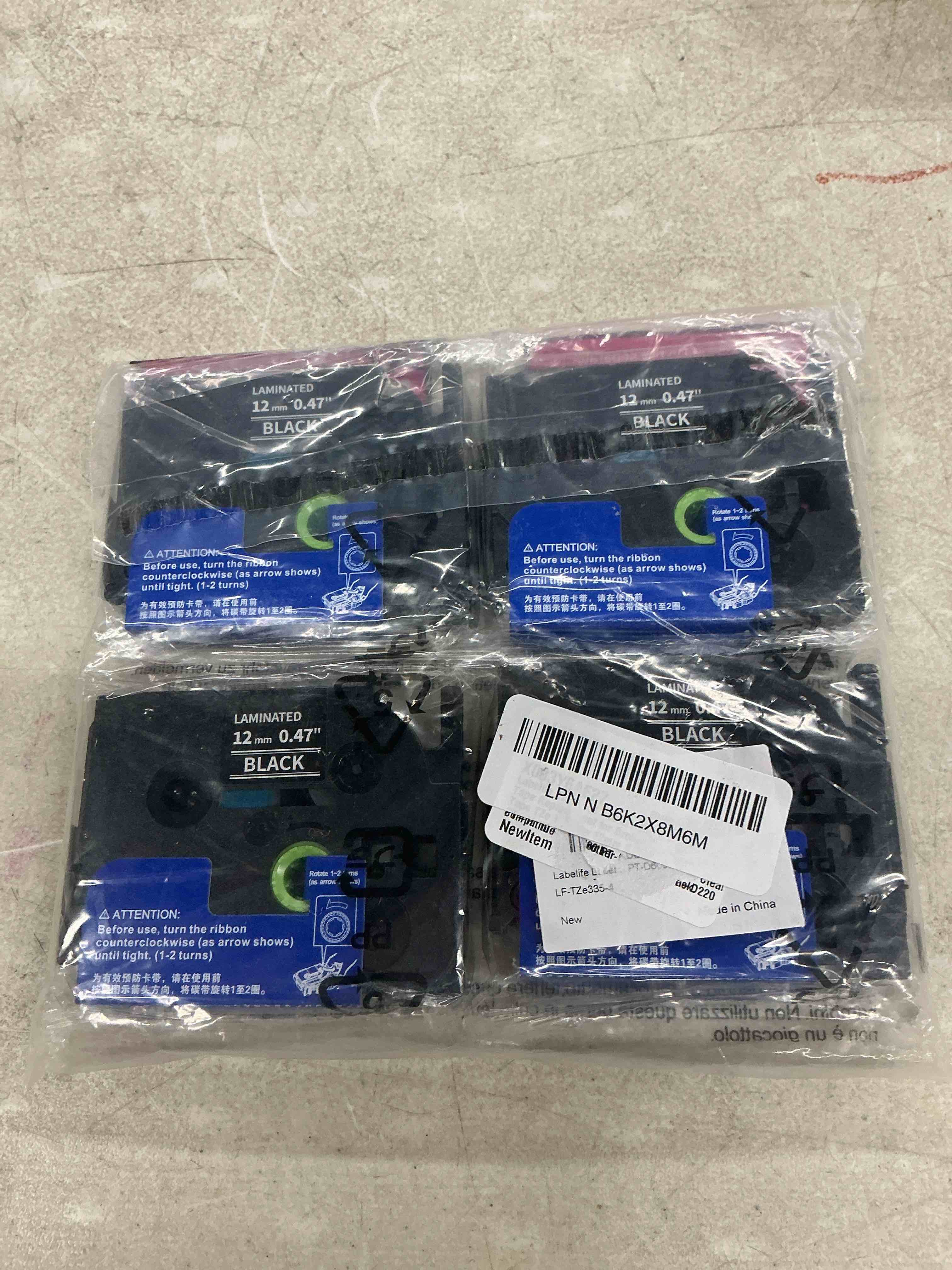 Condition photo showing Good Condition for labelife tze-131 tze131 clear label maker tape replacement for brother p touch label tape tze tz tape 12mm 0.47 laminated clear compatible with brother pt-d210 pt-d220 pt-h110 pt-d400 pt-d600, 4-pack black on clear 12mm 4