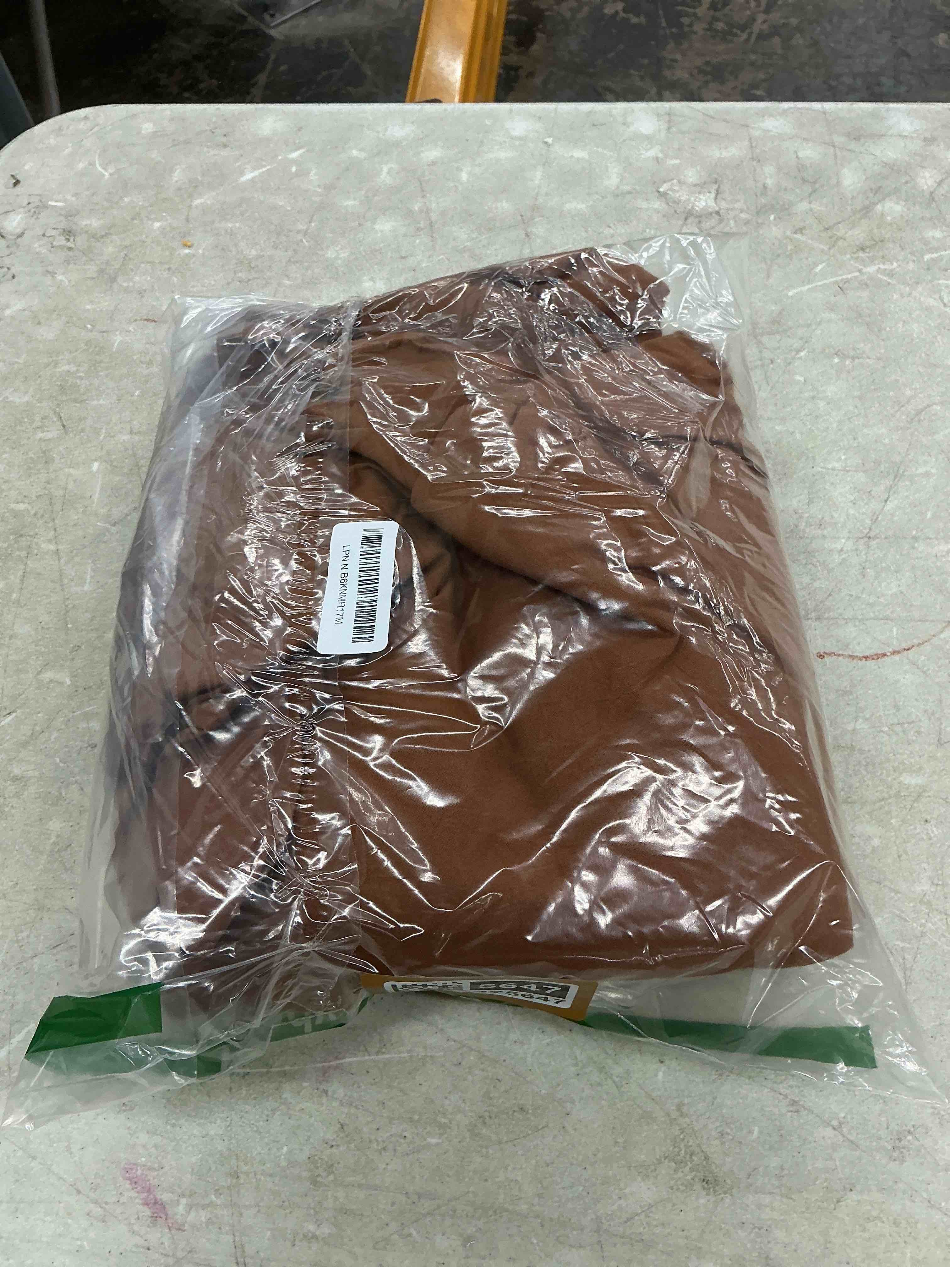 Condition photo showing Good Condition for moomee fitted bottom sheet only 100% washed cotton linen like textured breathable durable soft comfy deep pocket fits mattress up to 17" (dark orange, king) dark orange king (78" x 80" + 17")