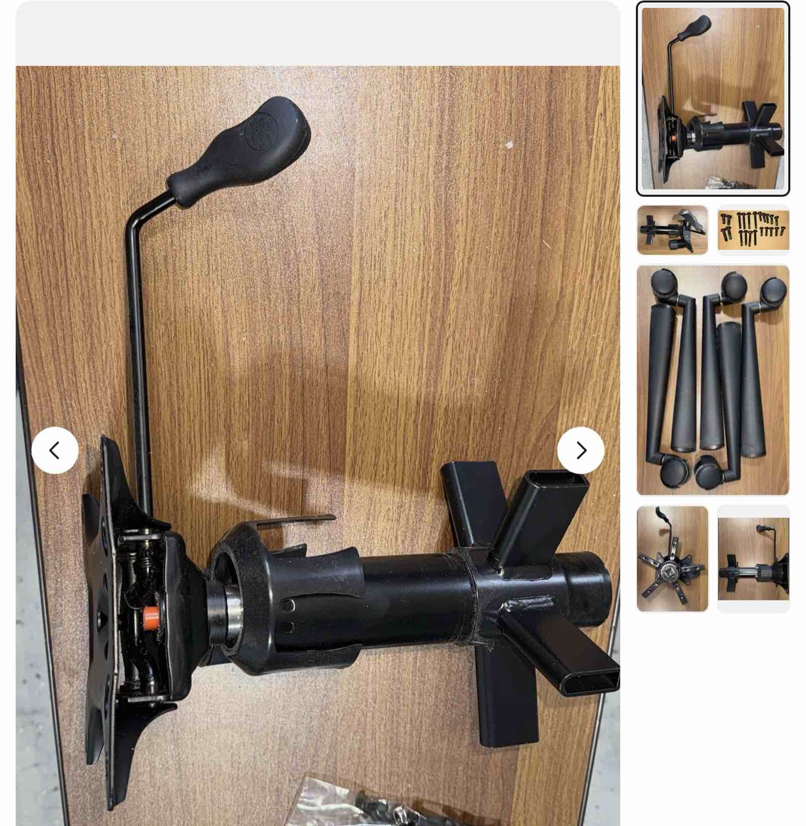 Serta Hanna Office Chair Parts: Seat plate, piston, tilt mechanism, legs, screws