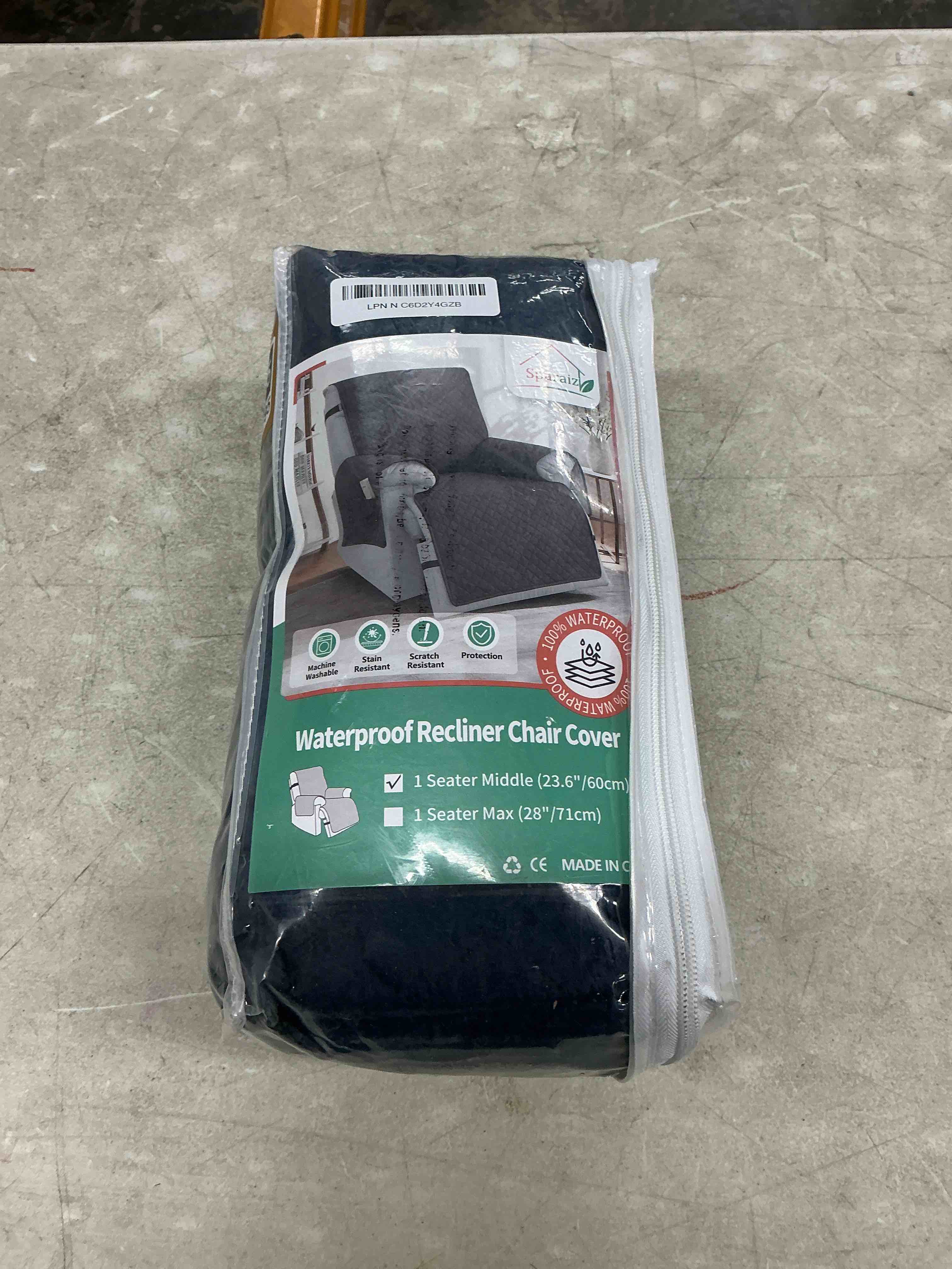 Condition photo showing Good Condition for 100% waterproof recliner chair covers 23.6", non-slip recliner cover for chair with pocket washable recliner covers that stay in place with elastic straps for dogs cats kids pets-dark gray