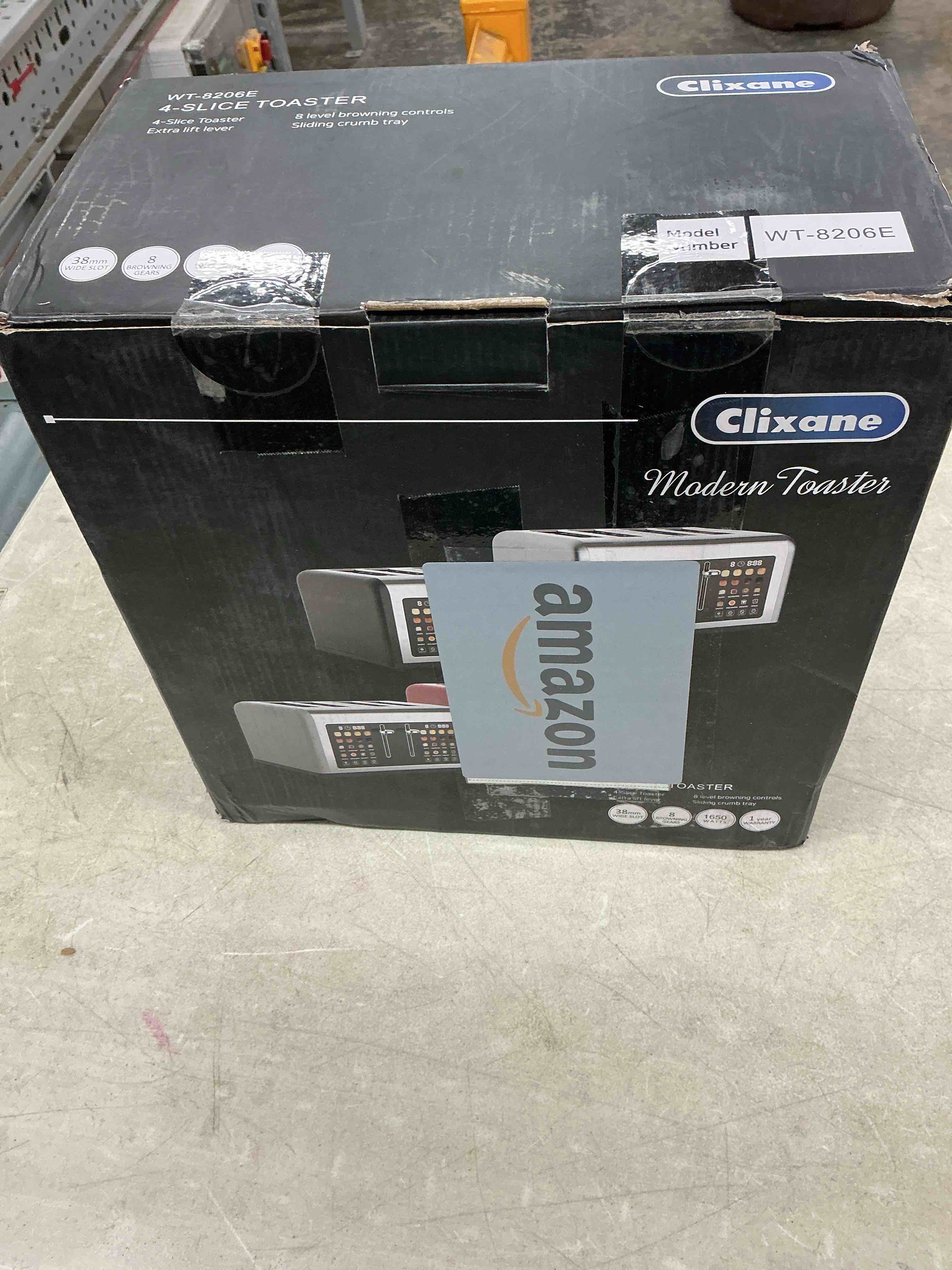 Condition photo showing Good Condition for 4 slice toaster touch screen, stainless steel toasters digital timer, dual control panel toasters, 8 shade settings 6 bread types for bagel, cancel, defrost 1650w