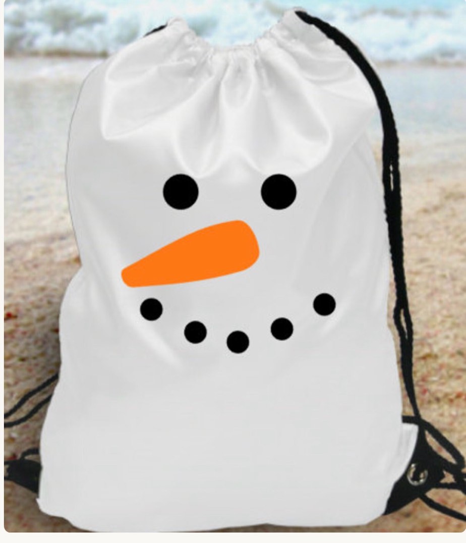 aliceset 20 pcs christmas drawstring backpack bulk xmas snack wrapping sack assorted styles santa go (color white)