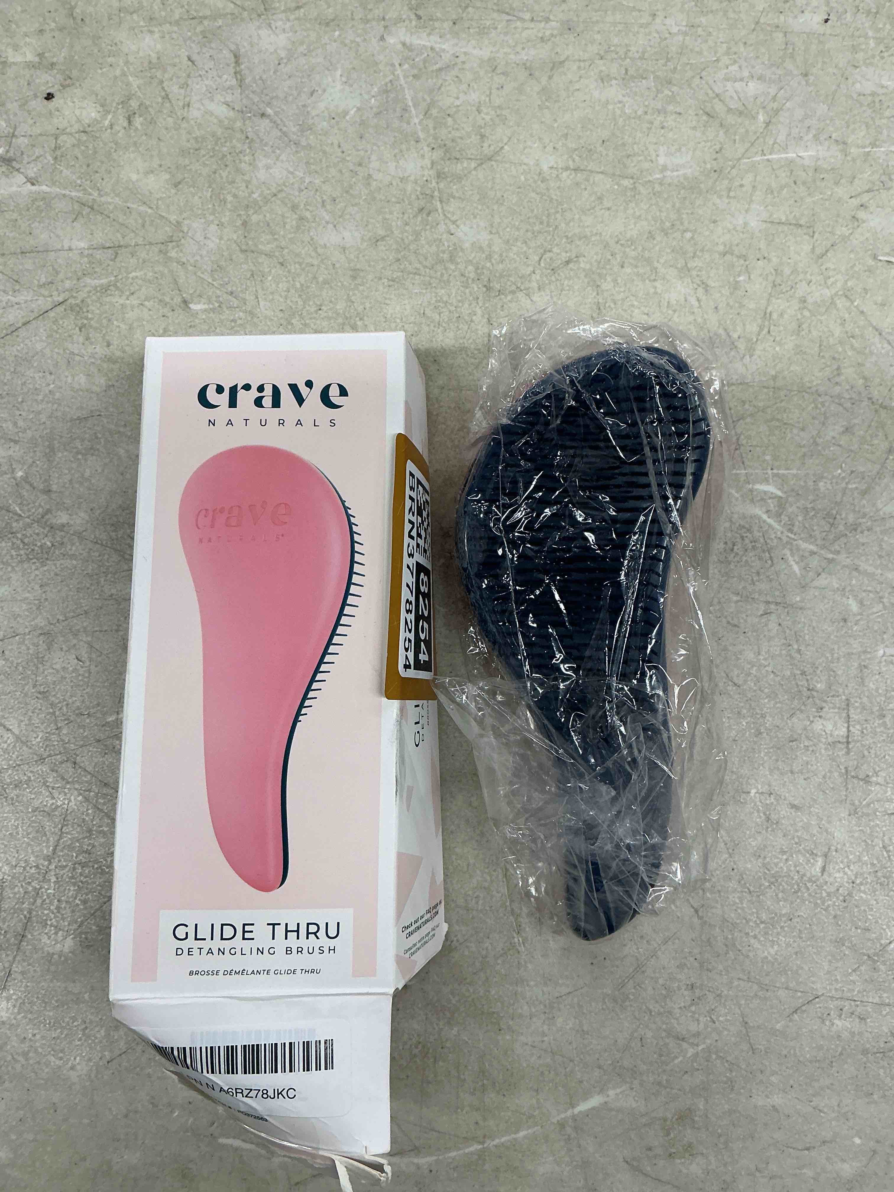 Condition photo showing Good Condition for crave naturals glide thru hair brush - detangler brush for curly, straight, wet or dry hair - gentle detangling brushes for adults, kids, toddlers - hair accessories for women, 7.5x3" - pink 1 pack (regular) pink