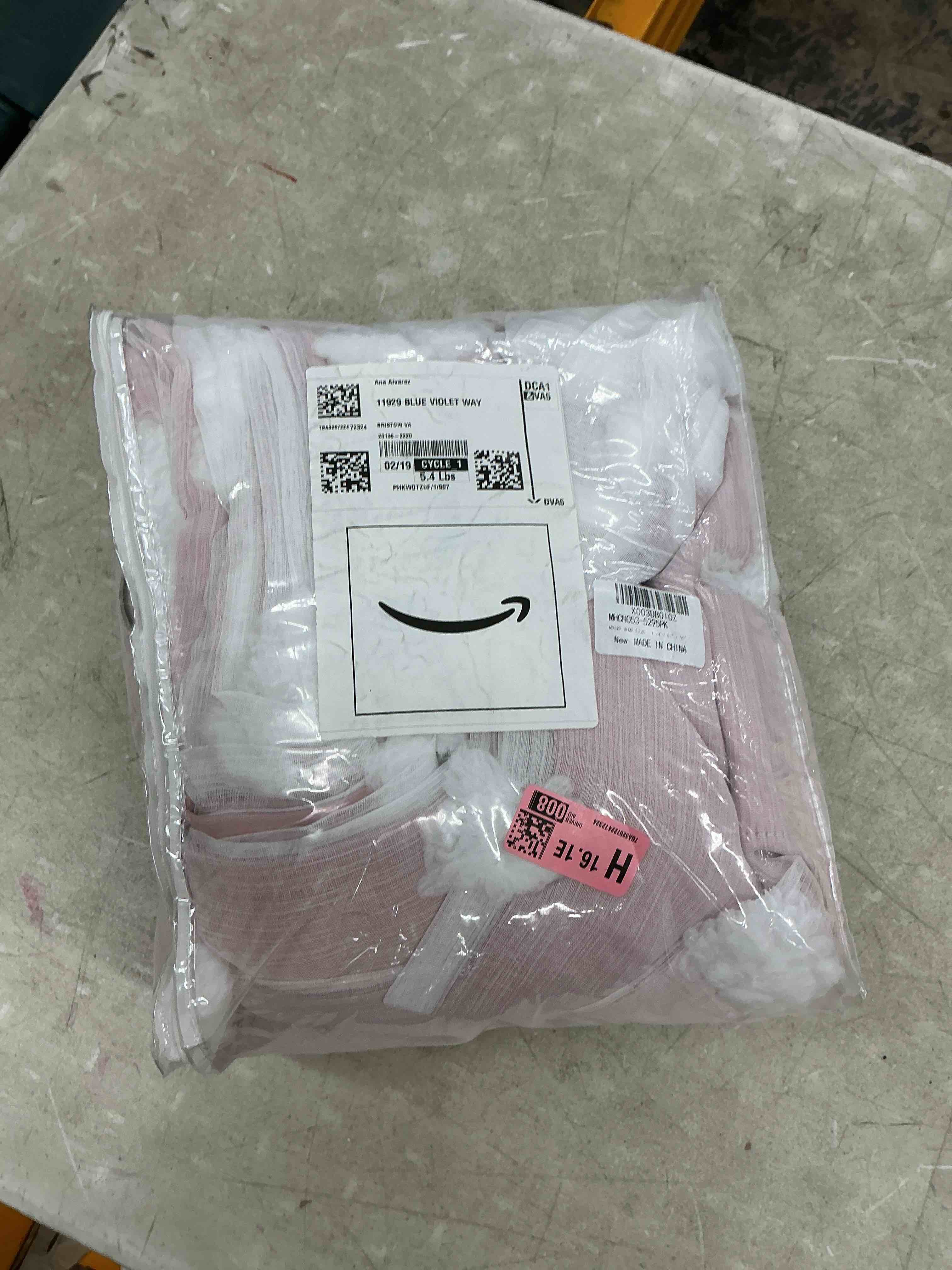 Condition photo showing Good Condition for mysky home light blocking pink curtains white sheer pom pom kids room decor drapes for living room 95 inches long double layer curtains for sliding door grommet window panels set of 2 52" x 95" 52"w x 95"l (pack of 2) blush pink