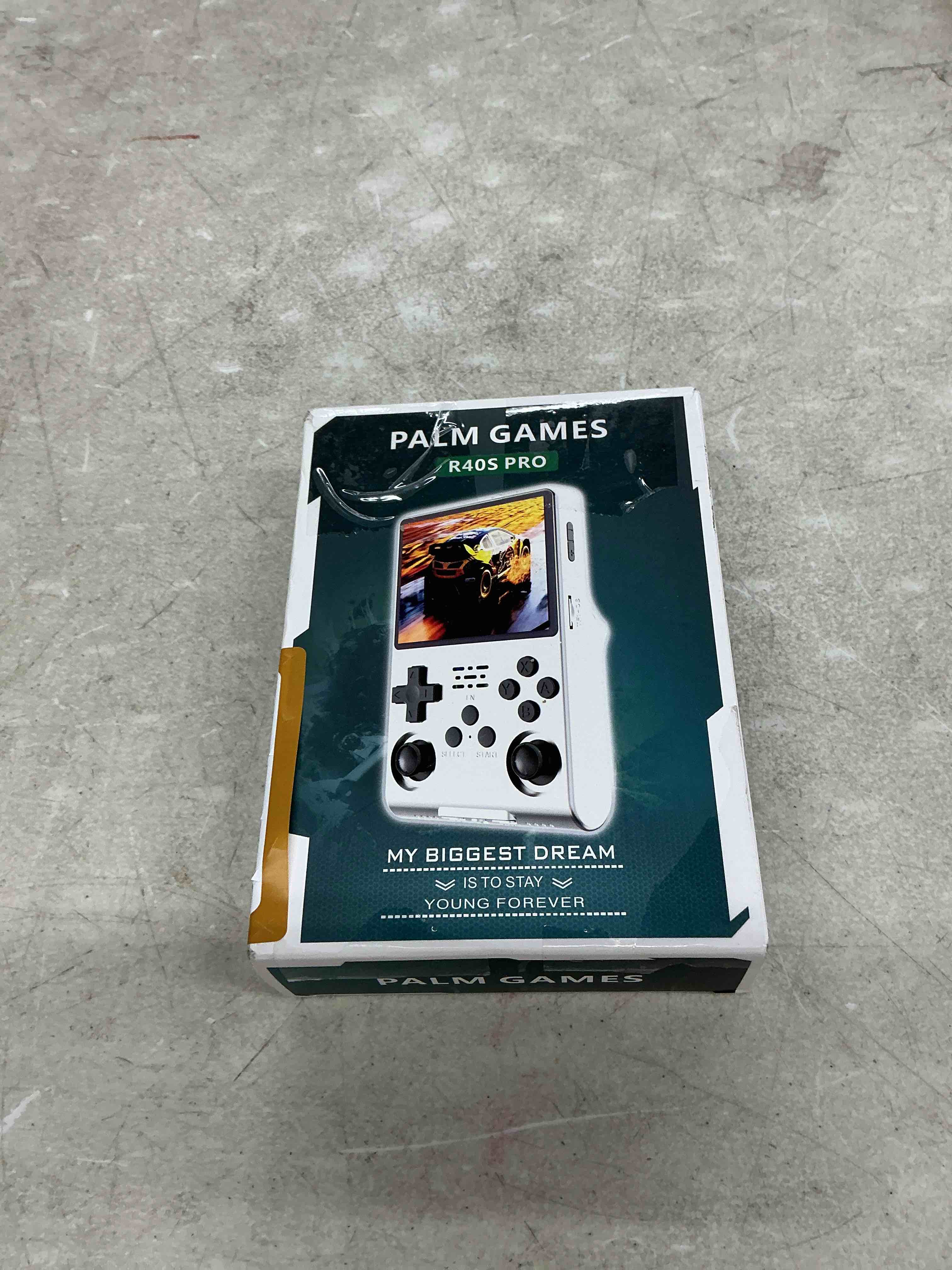 Condition photo showing Good Condition for r40s pro retro gaming console, 30000+ hd games handheld game console, 3800mah rechargeable mini retro video console with 256gb tf card, portable pocket arcade (transparent grey)