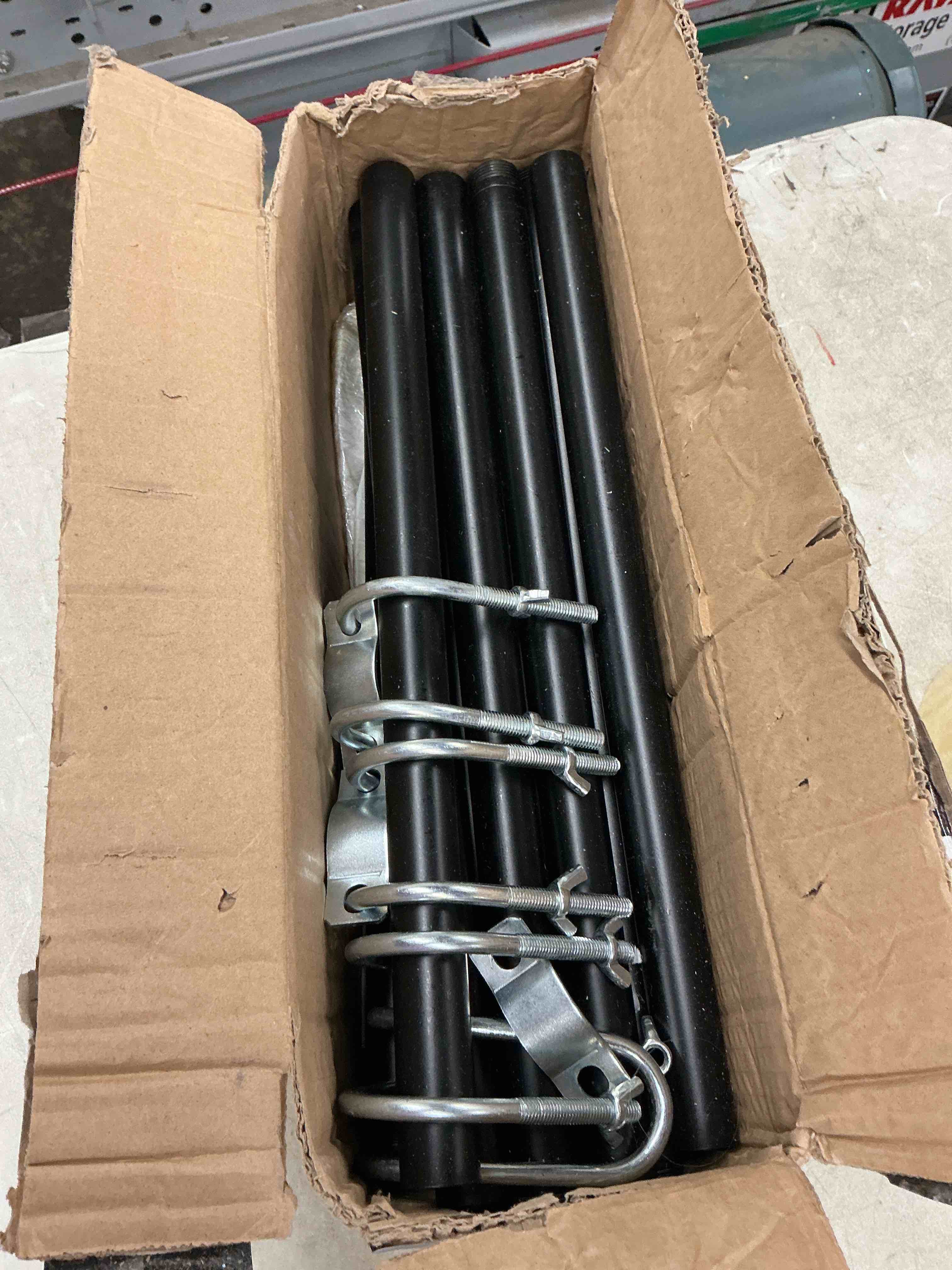 Condition photo showing Good Condition for canopy rails (2-pack) – black canopy tent rail bars for 10x10 10x15 10x20 pop up tents, compatible with frame connectors, cross bars only?includes storage bag