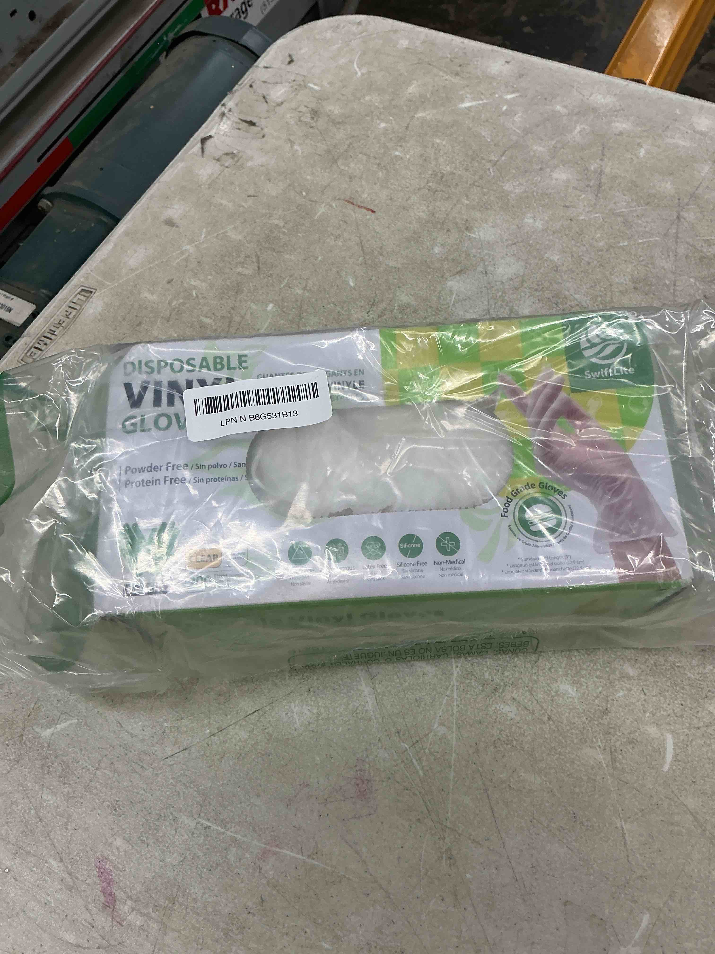 Condition photo showing Good Condition for disposable vinyl gloves, food safe, latex-free powder-free clear plastic gloves for cooking, house clean, food prep small 200