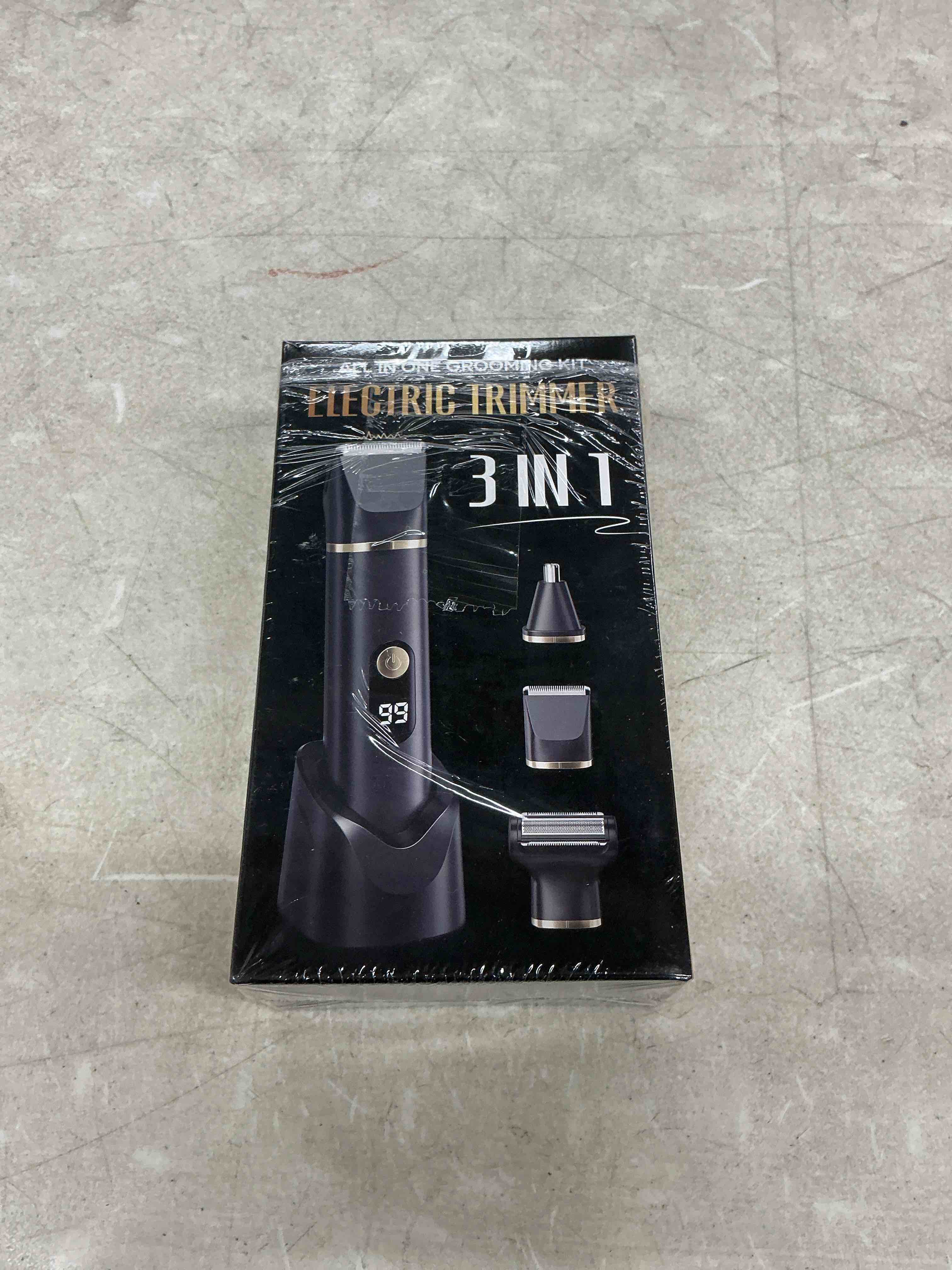 Condition photo showing Good Condition for beard trimmer for men, ipx7 waterproof body hair trimmer electric razor shaver body grooming kit wet/dry use for groin, nose, ear hairs, beard, legs, chest (black)