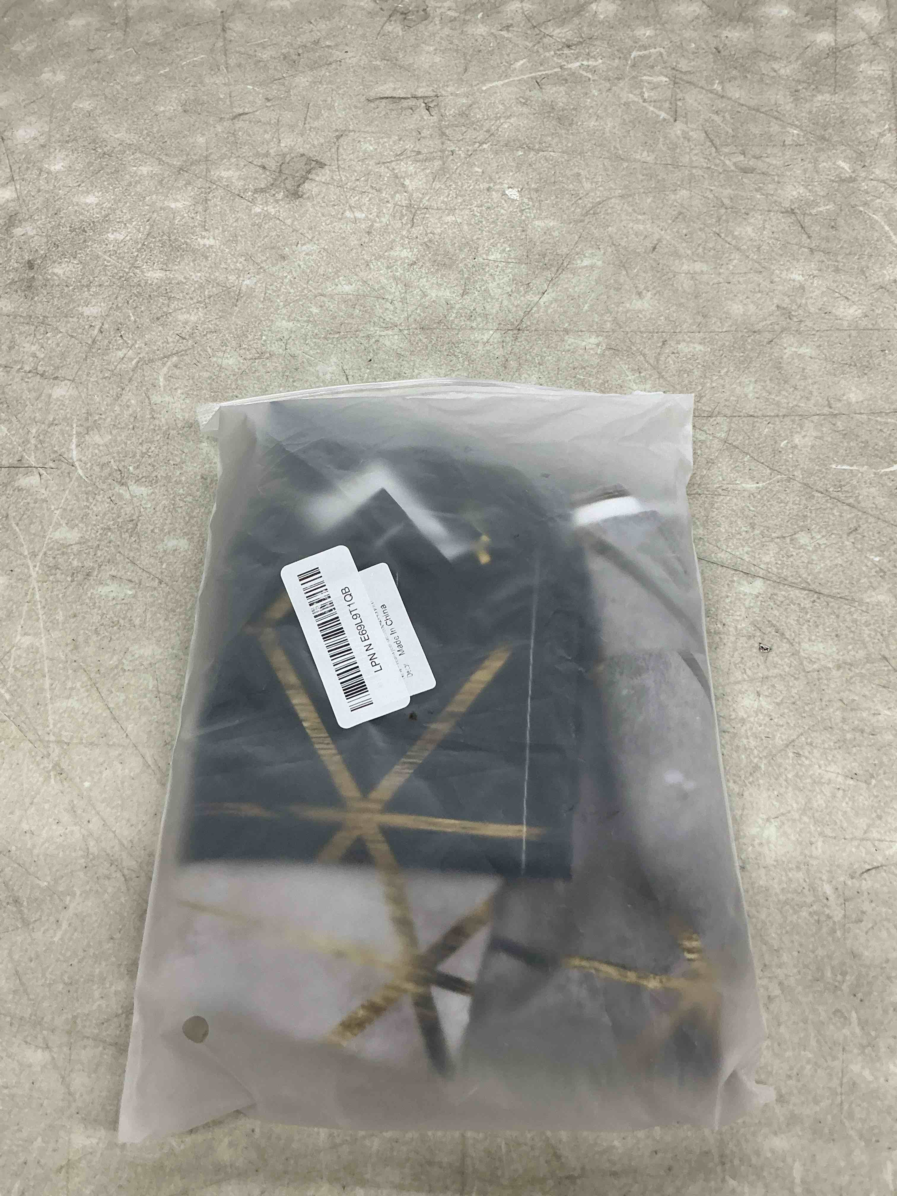 Condition photo showing Good Condition for geometric marble curtains, black gold abstract geometry pattern texture window treatments for bedroom living room, black luxury marble drape 2 panel sets,42x45 inch decor 21"w x 44.5"l (pack of 2) marble-4