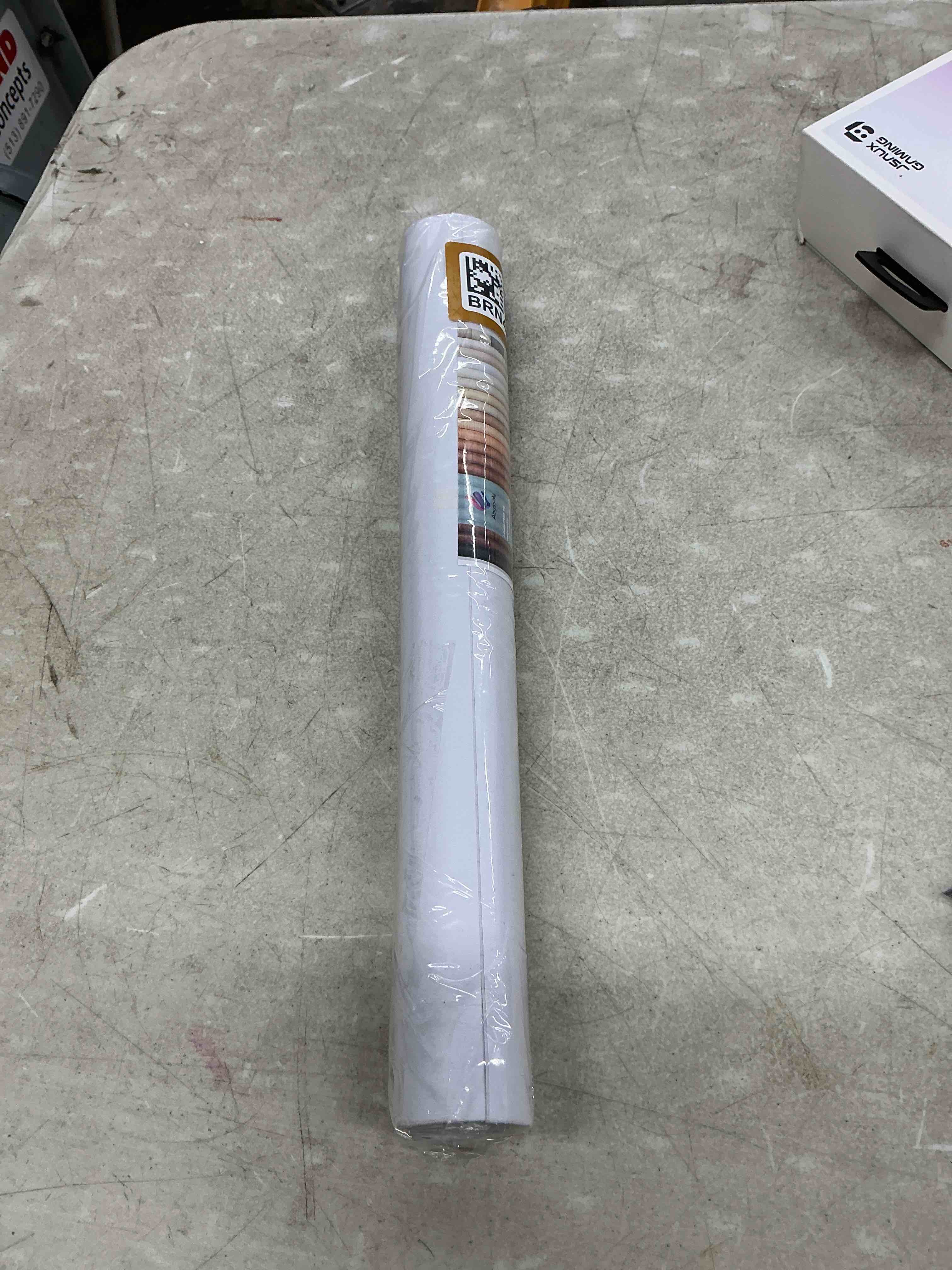 Condition photo showing New/Like New for abyssaly white wood paper self-adhesive 15.7 in x 196 in real wood grain touch white wallpaper easy to clean thicken perfectly covers the surface without passing through the primary color 15.7" x 196" white