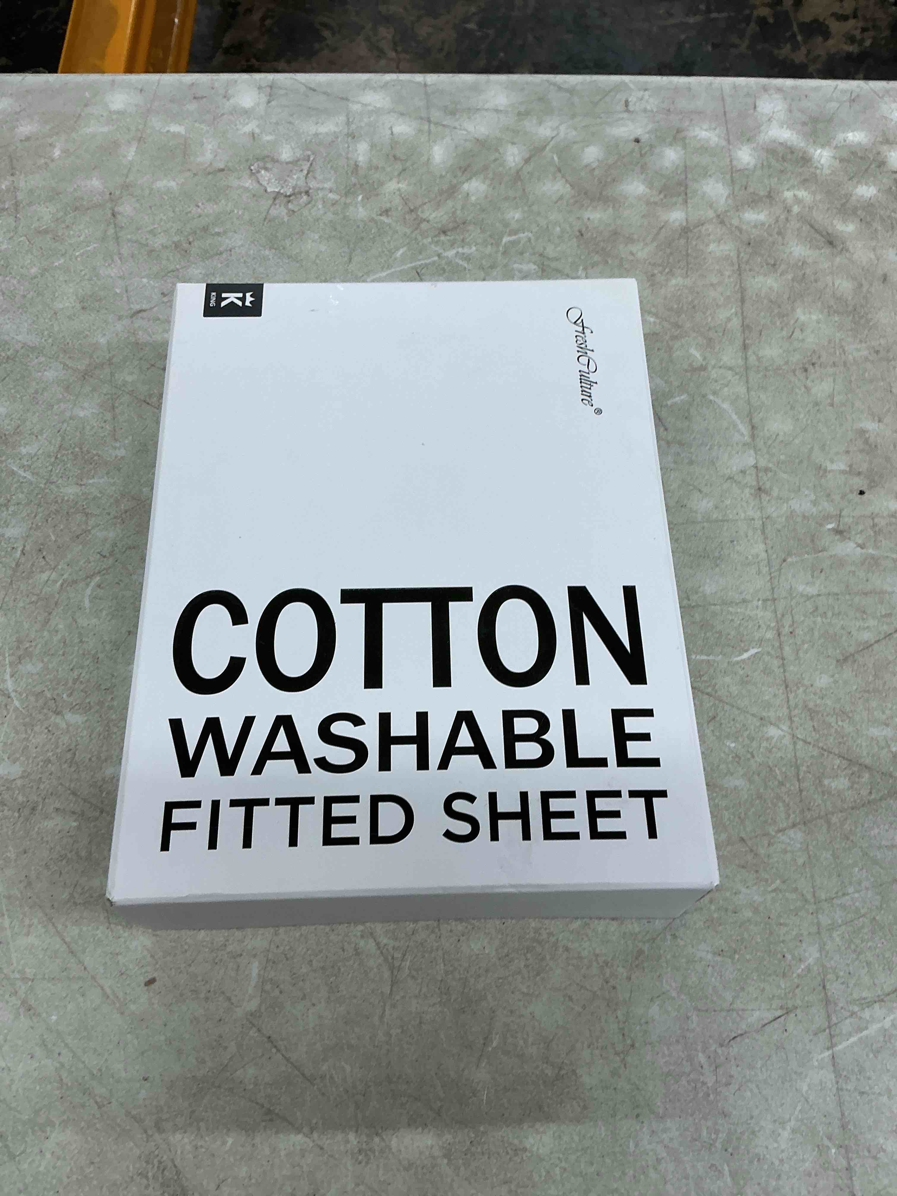Condition photo showing Good Condition for freshculture pure cotton fitted sheets king size, 300 thread count percale sheets for king size bed, soft & breathable cotton sheets, luxury fitted sheets only (king,ivory) king ivory