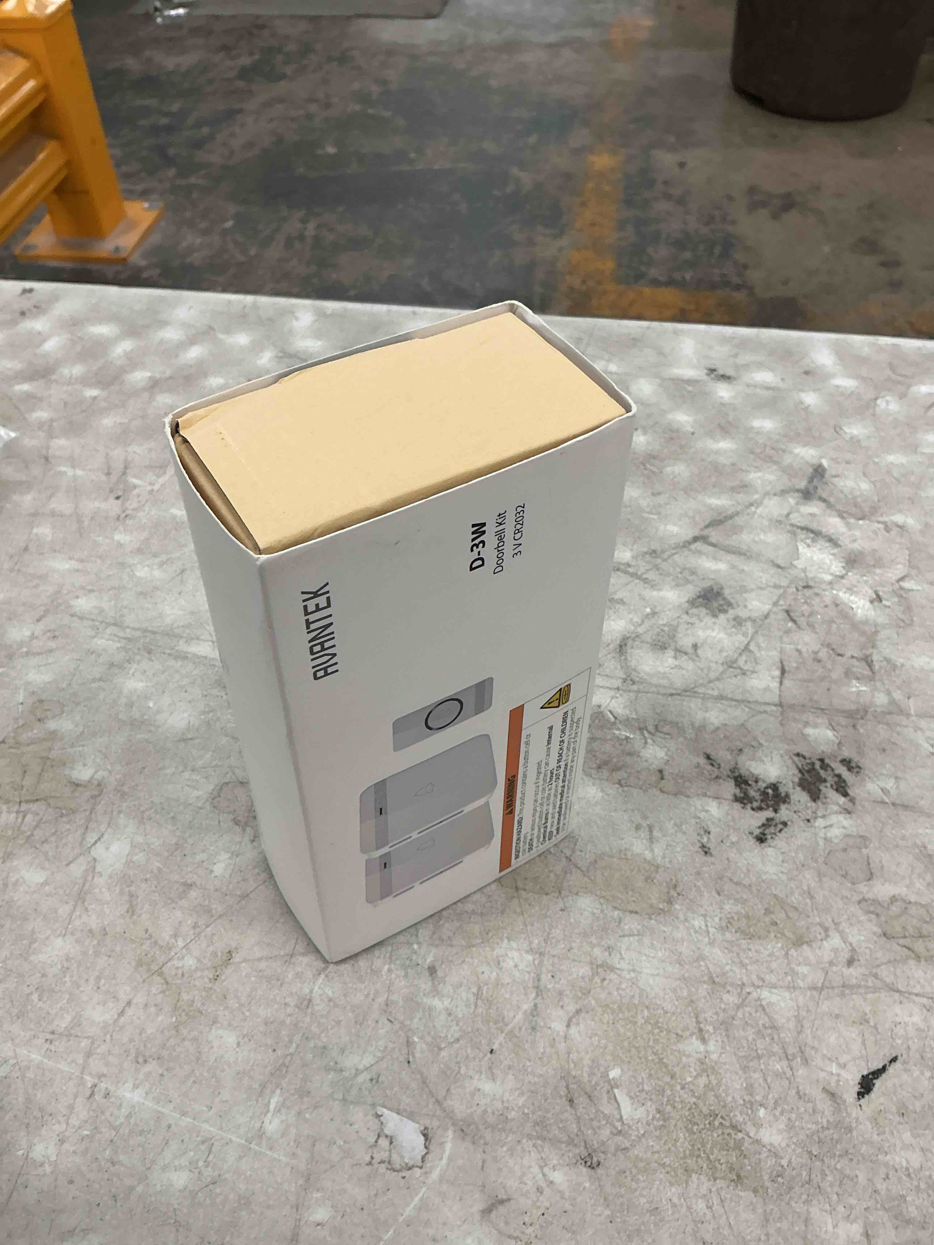 Condition photo showing New/Like New for avantek wireless doorbell, waterproof door bell chime operating at over 1300 feet, classroom doorbell with 52 melodies, cd quality sound and led flash, 1 button + 2 plug-in receivers, d-3w white