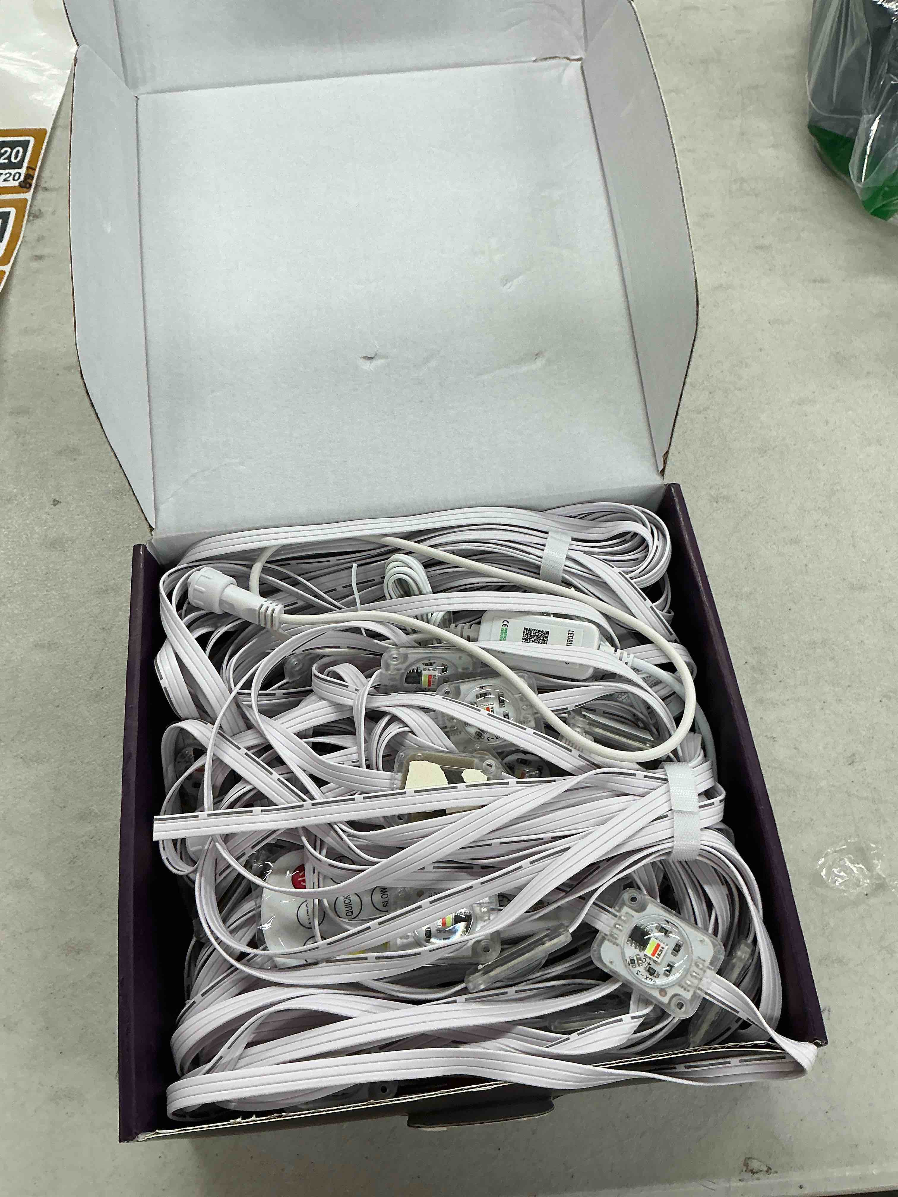 Condition photo showing Good Condition for tecknet 100ft permanent outdoor lights, smart rgbic led christmas lights, preset/diy modes, dual music sync, ip67 waterproof outdoor lighting for holiday & party decorations