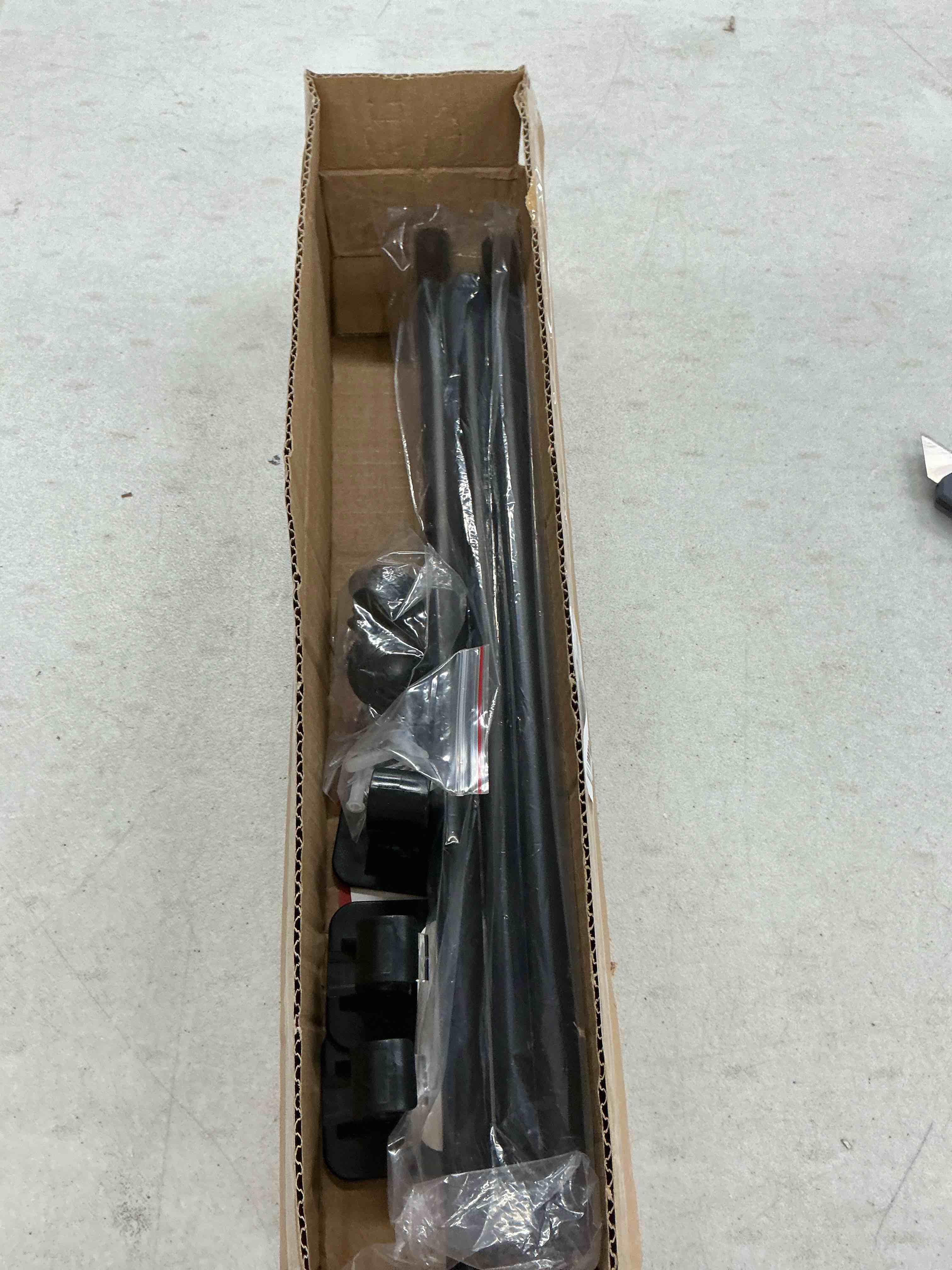 Condition photo showing Good Condition for no drilling black curtain rod for windows 30 to 45 inches,5/8 inch diameter small curtain rods set with adhesive brackets,renter friendly adjustable curtain rods for bedroom,living room black 30"to 45"