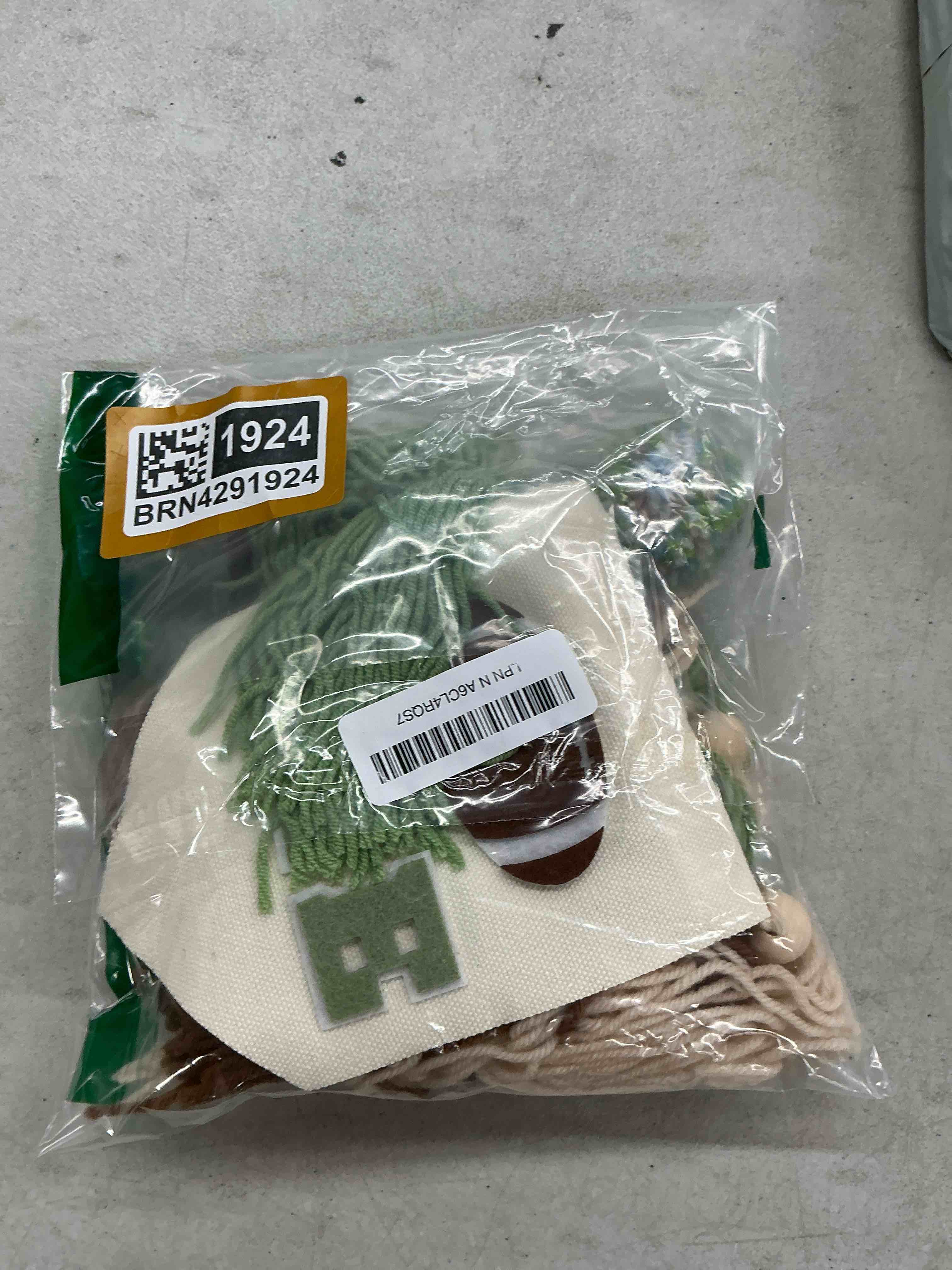Condition photo showing Good Condition for first year down football high chair banner with one cone hat for first down rugby boys 1st birthday party decorations(sage green football)