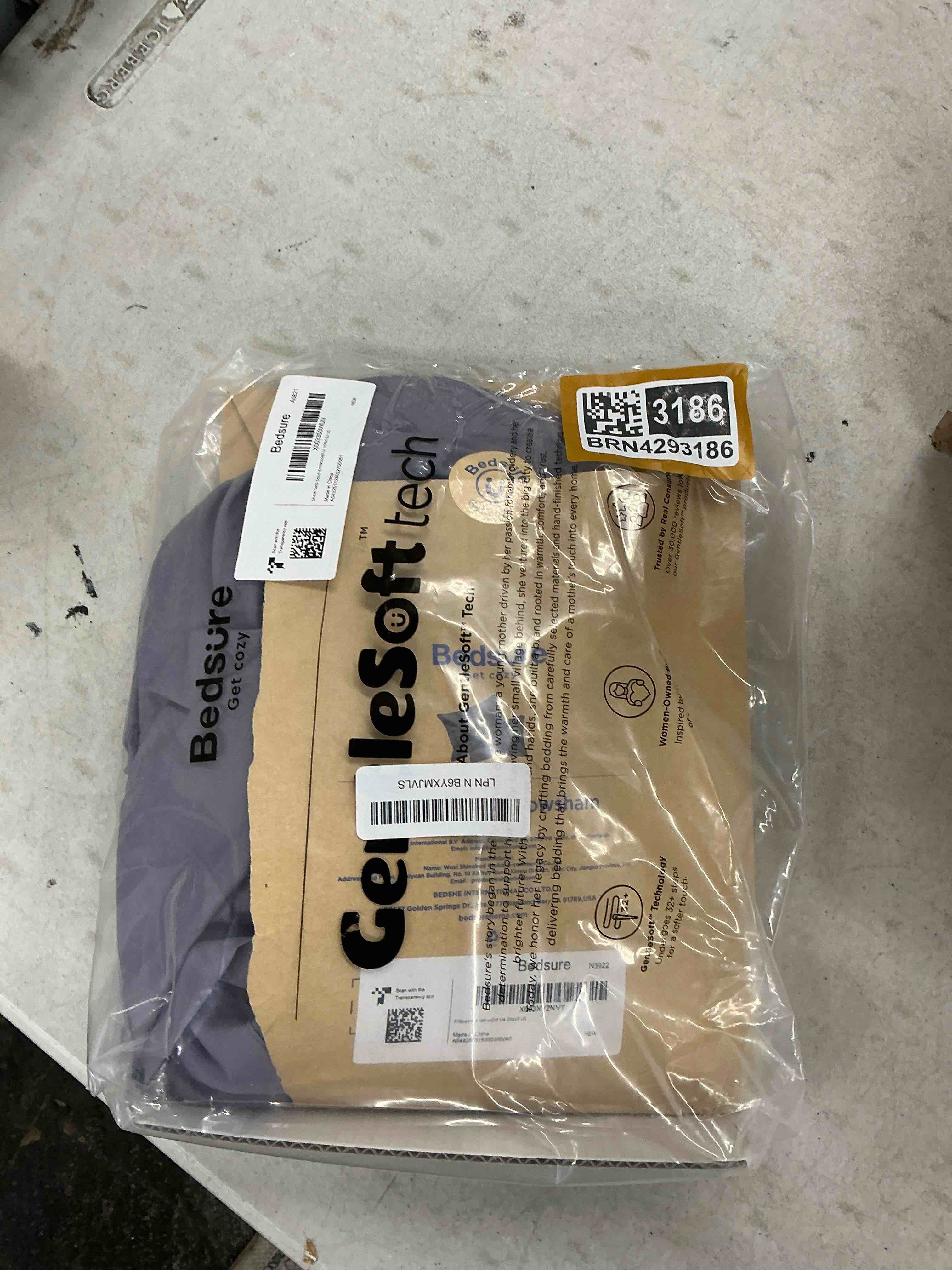 Condition photo showing Good Condition for bedsure king size sheets set - 4 pieces soft king sheets - breathable & cooling - hotel luxury - easy care polyester microfiber bedding for women, men, dusty purple 28 - dusty purple king