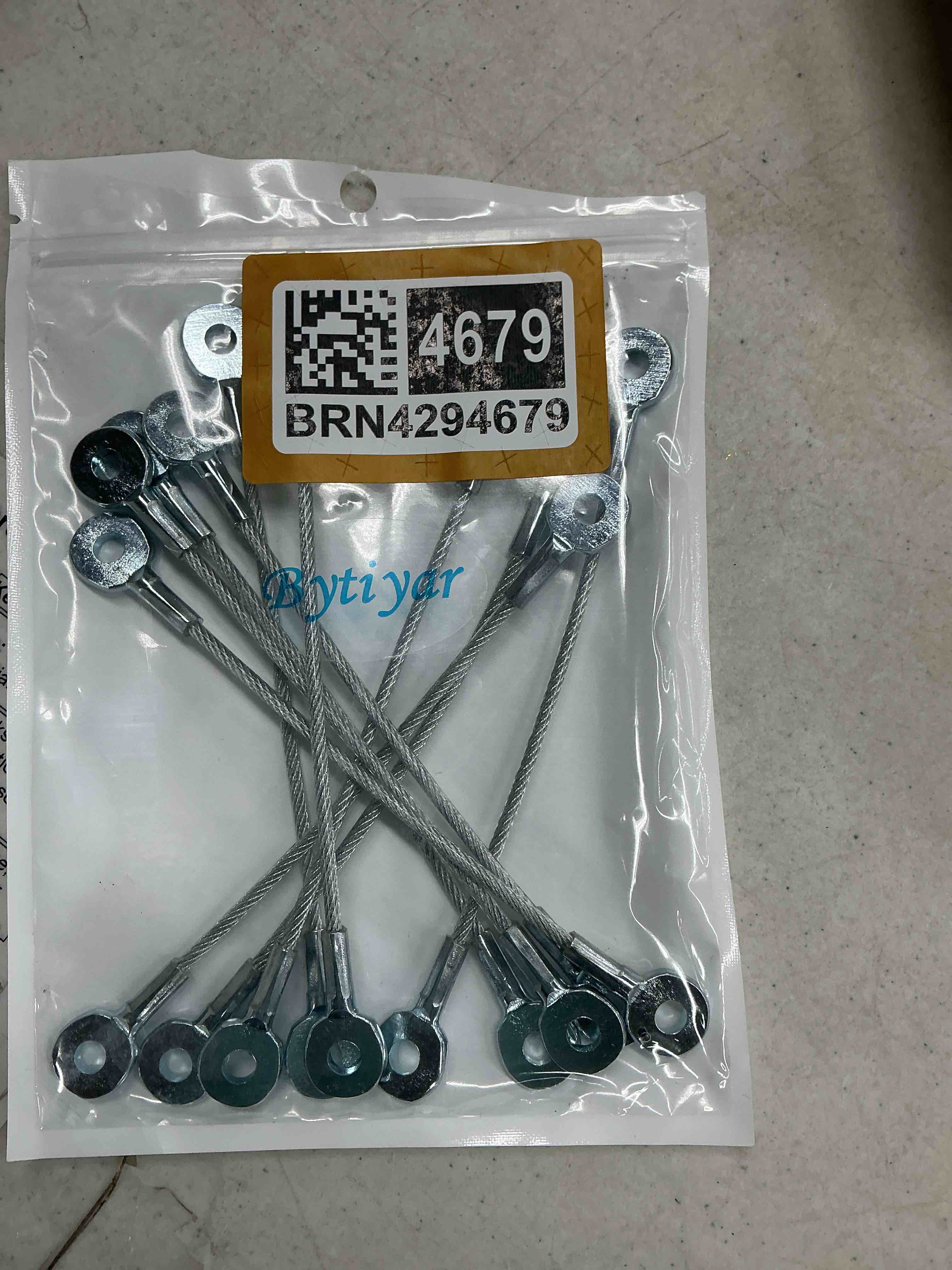 Condition photo showing New/Like New for Bytiyar 1/8"(3mm) Wire Diam Galvanized Steel Cable Eyelets Ended Short Rope Lanyard Safety Tether Chain Lock with Vinyl Coated Cover, 10 Pcs Clear 6"/15cm Length 6 inch_10pcs Clear