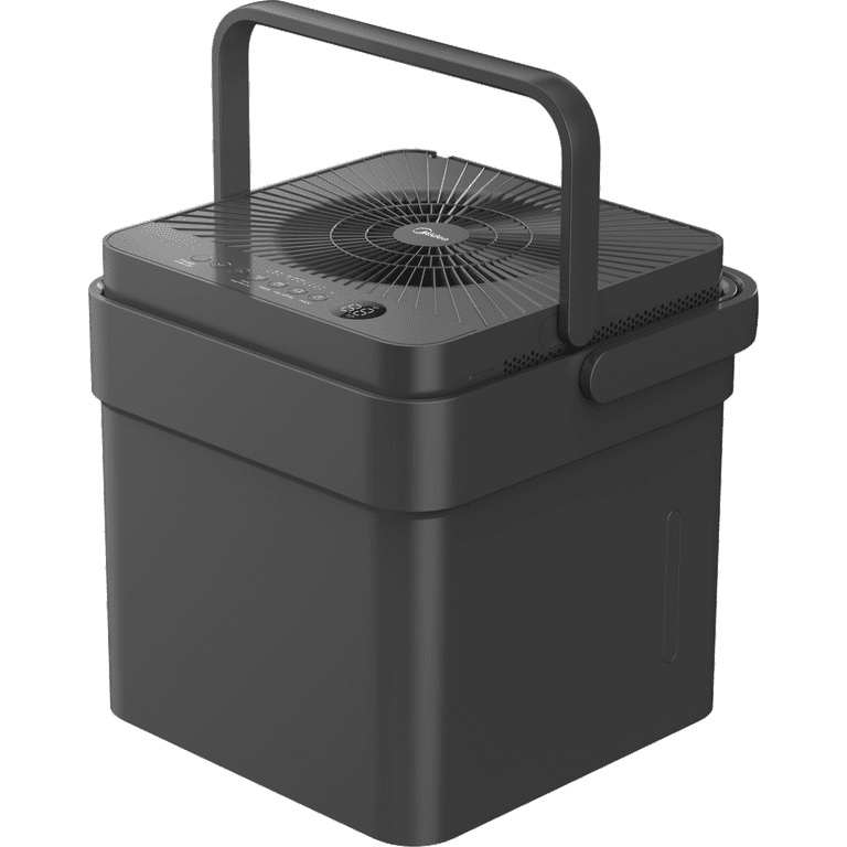 Restored 50 pt. Cube Dehumidifier with Pump up to 4,500 sq. ft Gray, (Refurbished)