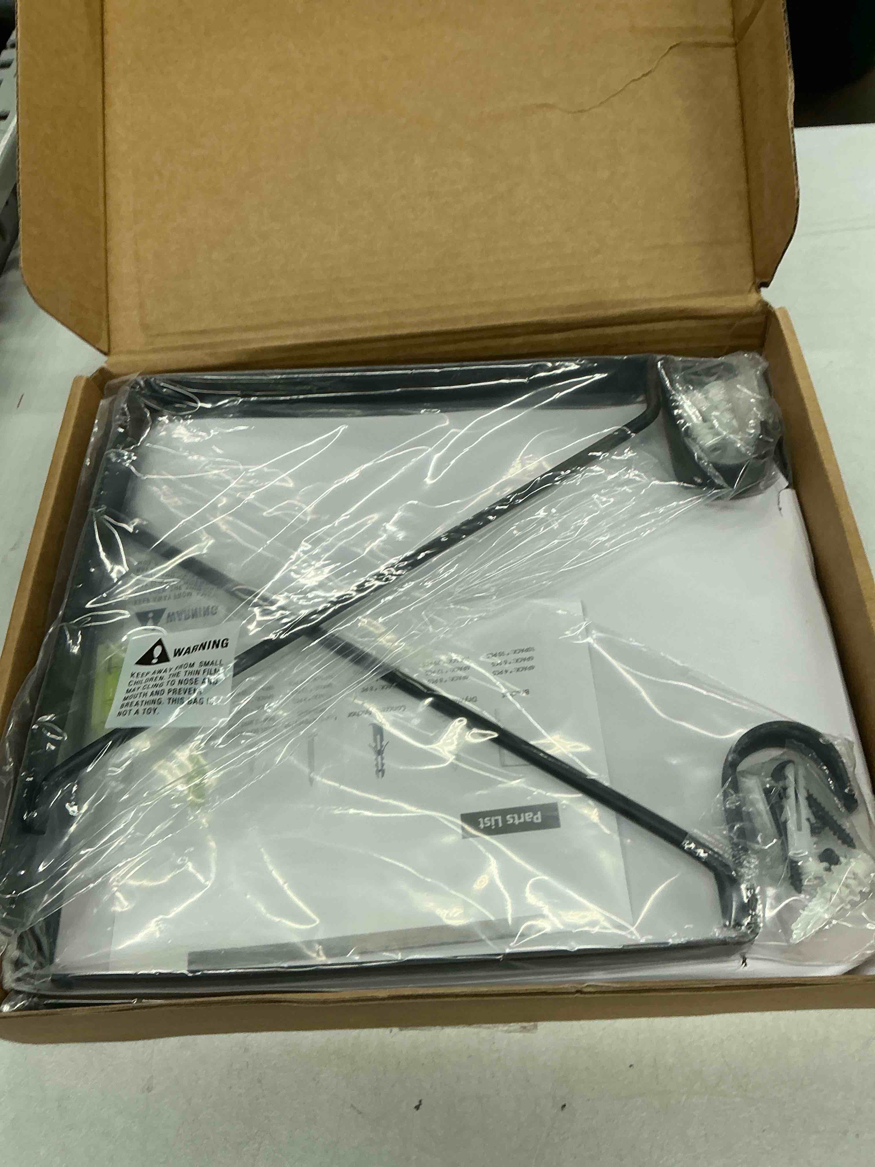 Condition photo showing Good Condition for 4-pack closet rod bracket, 10.8x10.8inch closet shelf brackets heavy duty wall mounted, matte black steel closet rod support brackets holder, 300 lbs load capacity with anchors screws 4pack-black