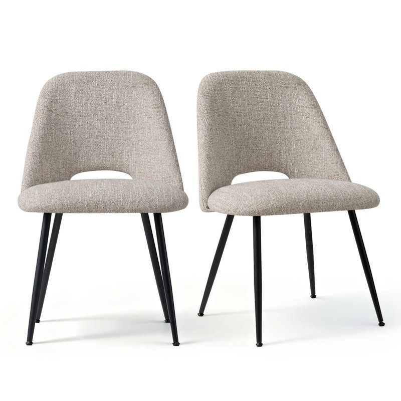 Modern Upholstered Full Back Side Dining Chair (Set of 2)