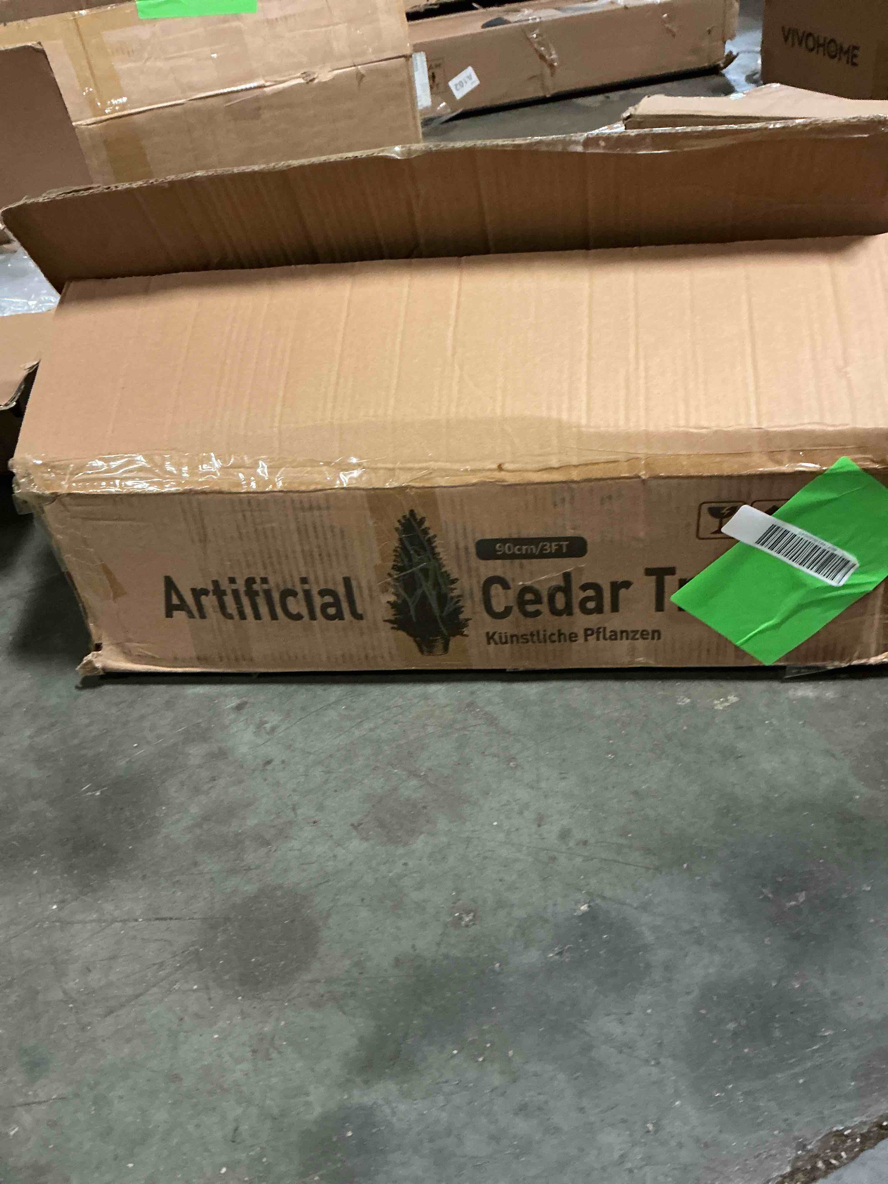 Artificial Cedar Tree 2 Pack 3 ft Outdoor Artificial Topiary Cedar Plants Fake Tree UV Rated Potted Plants for Porch Decor Faux Pine Tree for Perfect Housewarming Gift