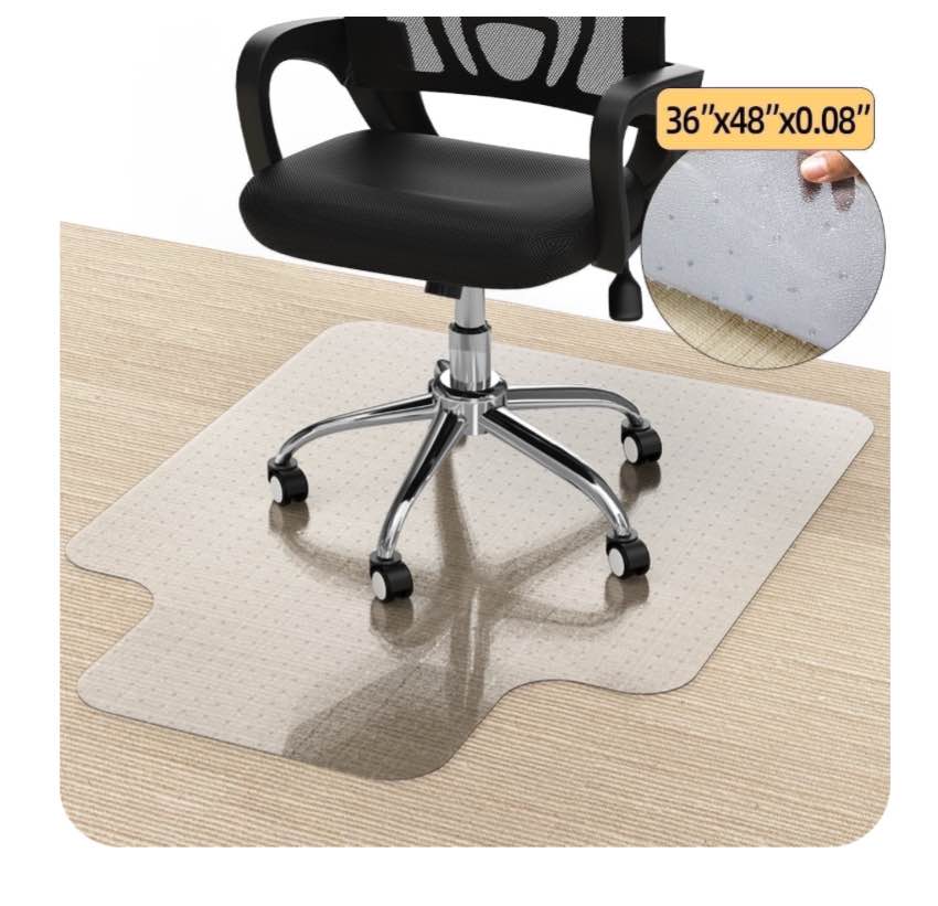 GPED Office Chair Mat for Carpet, 36" x 48" Carpet Protector Mat, Sturdy Carpet Chair Mat with Studs for Office, Home and Gaming Floor